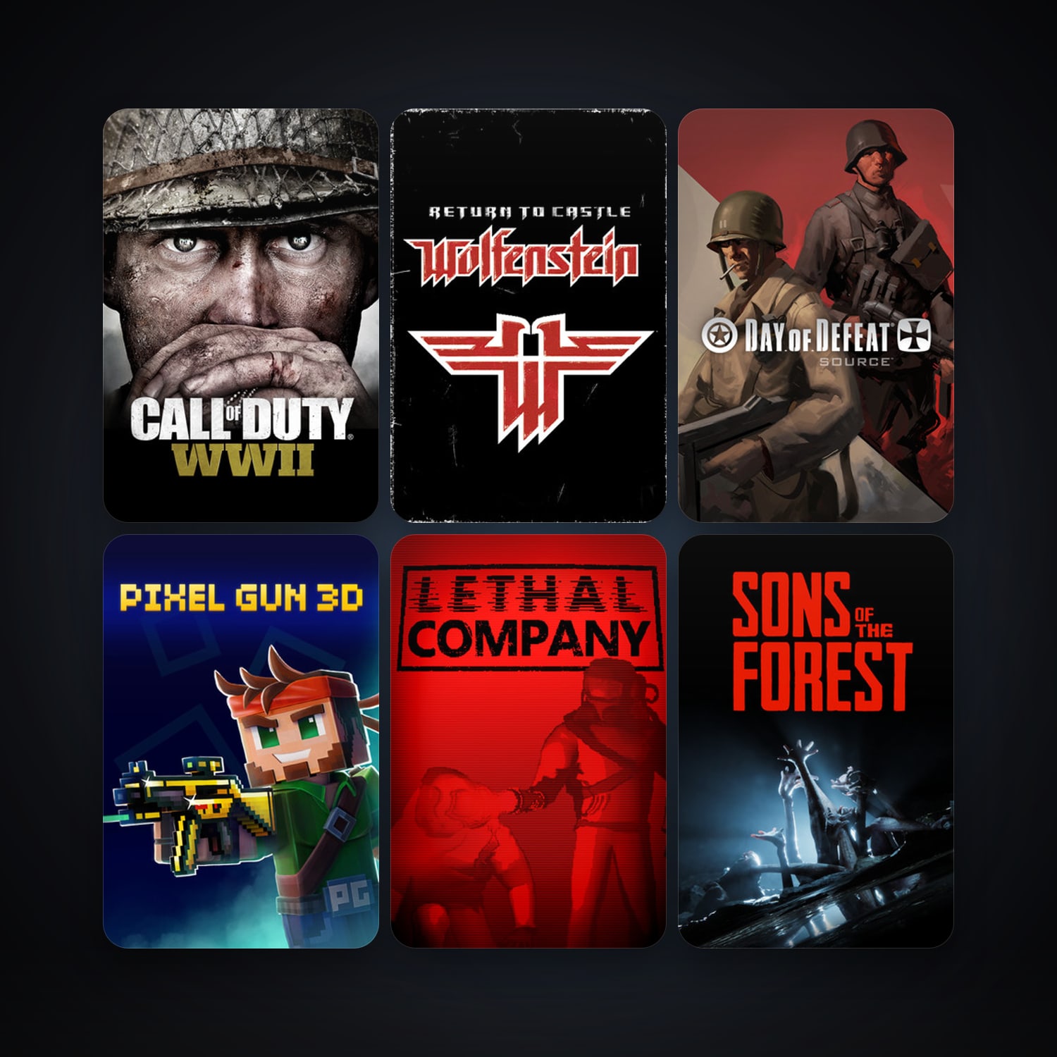 Day of Defeat: Source + Return to Castle Wolfenstein, 17 games, clean — HabibiAccounts