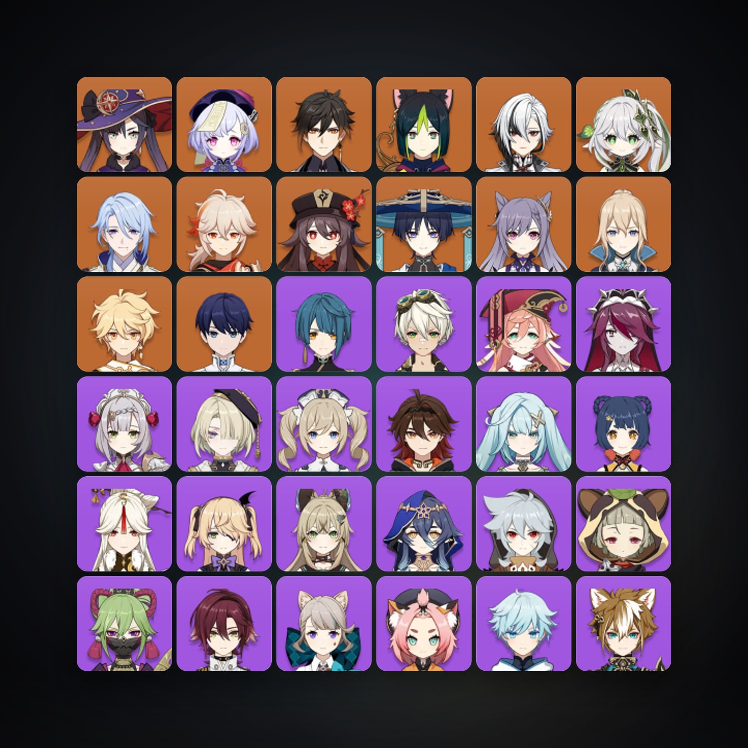 Genshin Impact | AR 57 | 55 Chars | 12× 5★ — Genshin / miHoYo Account — HabibiAccounts