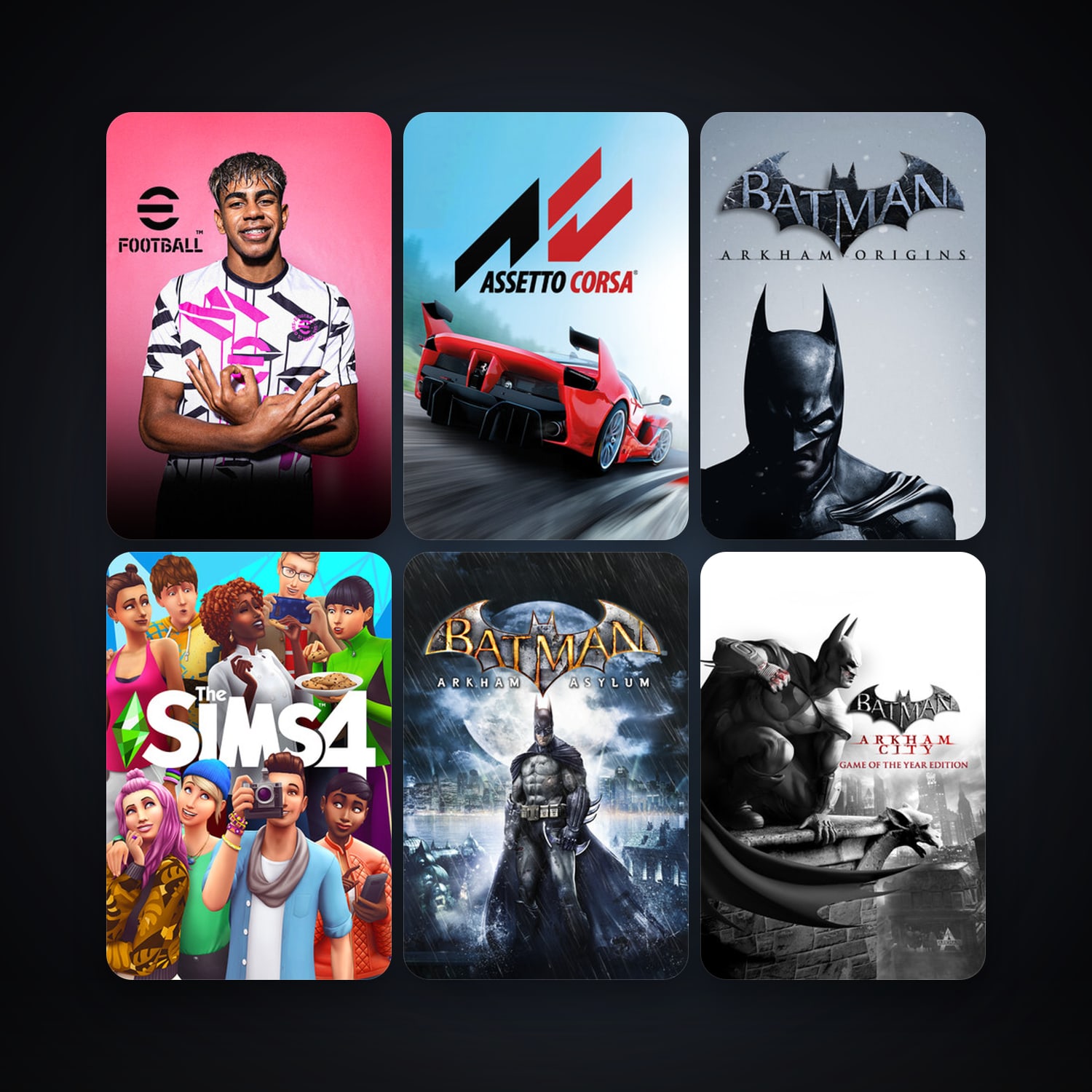 Free CS2 (No Prime) + Batman: Arkham Asylum Game of the Year Edition, 15 games, clean — HabibiAccounts