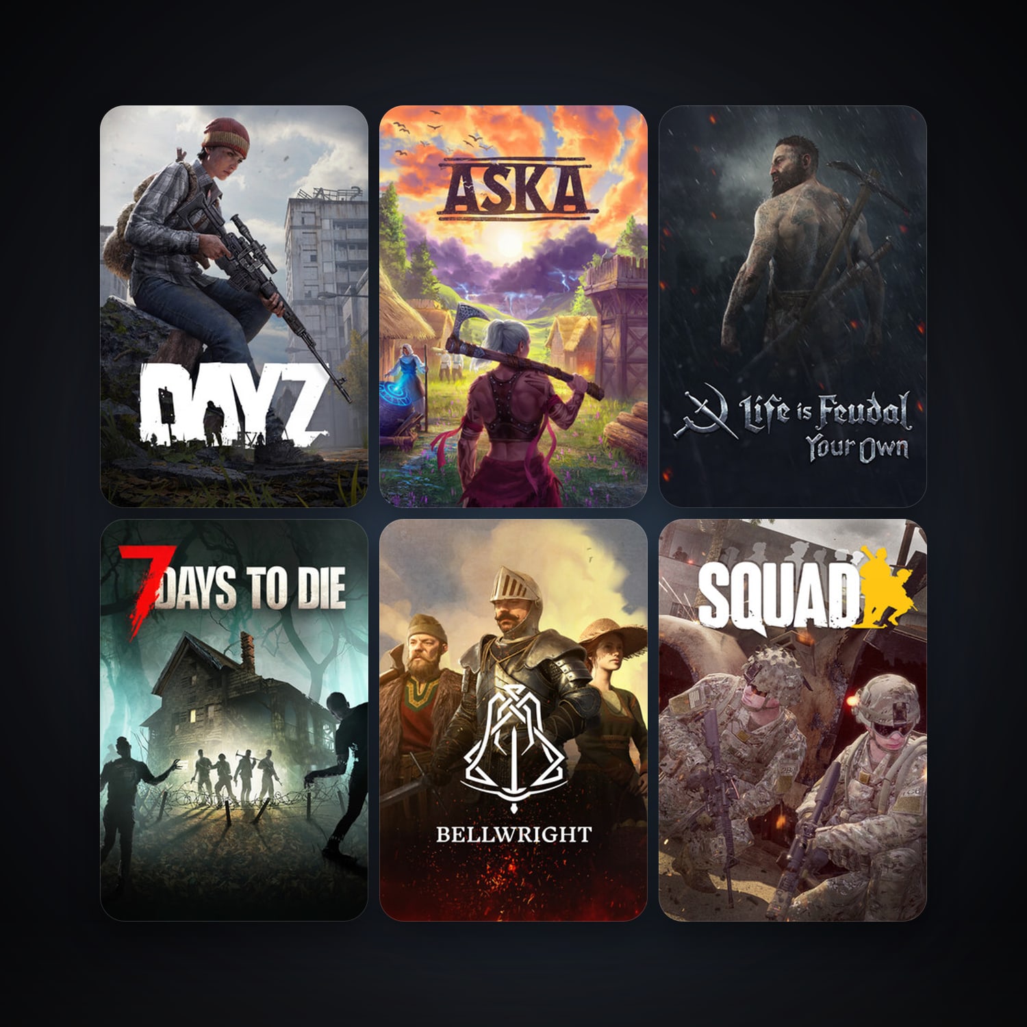 DayZ + 7 Days to Die, 55 games, clean — HabibiAccounts