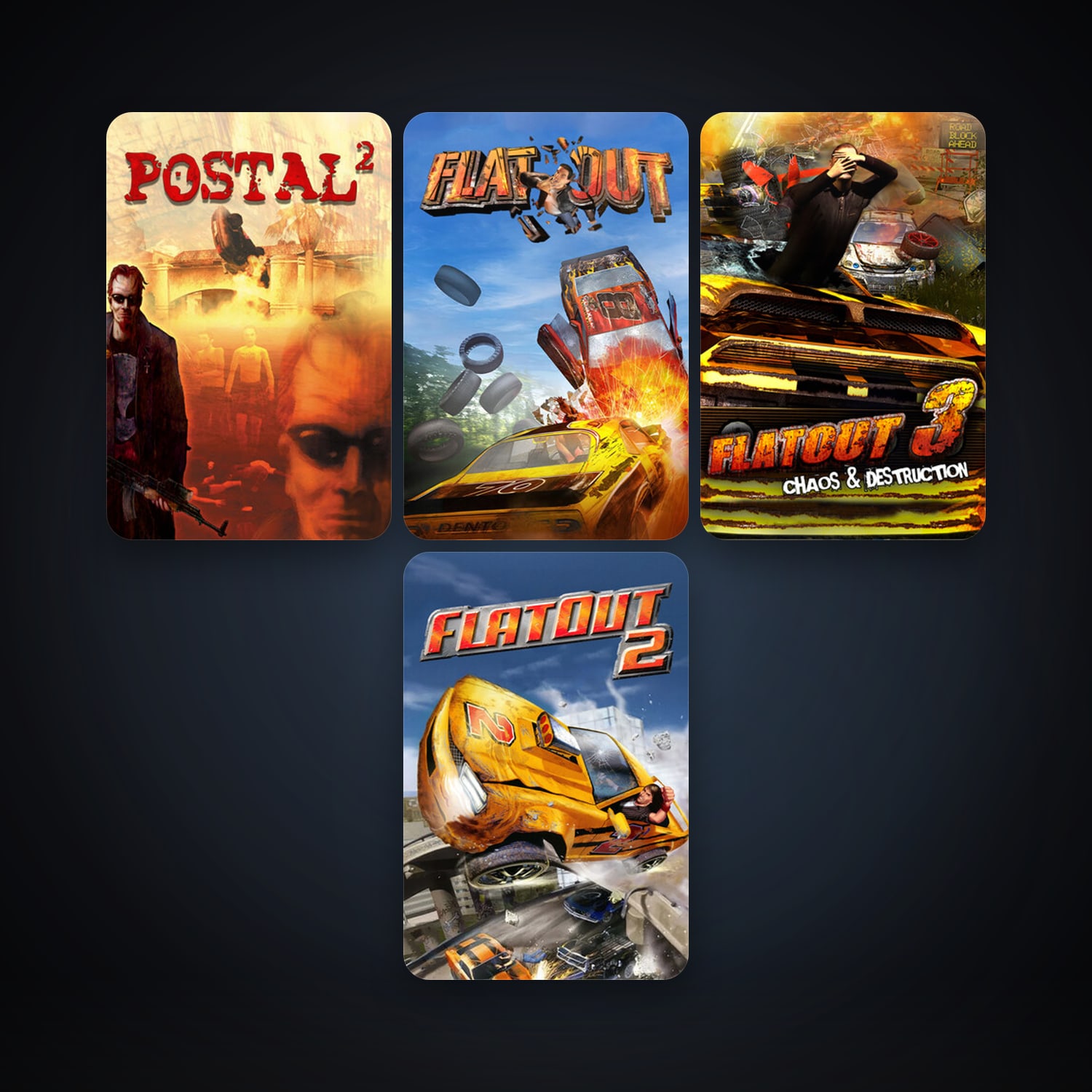 FlatOut 2 + FlatOut, 6 games, clean — HabibiAccounts