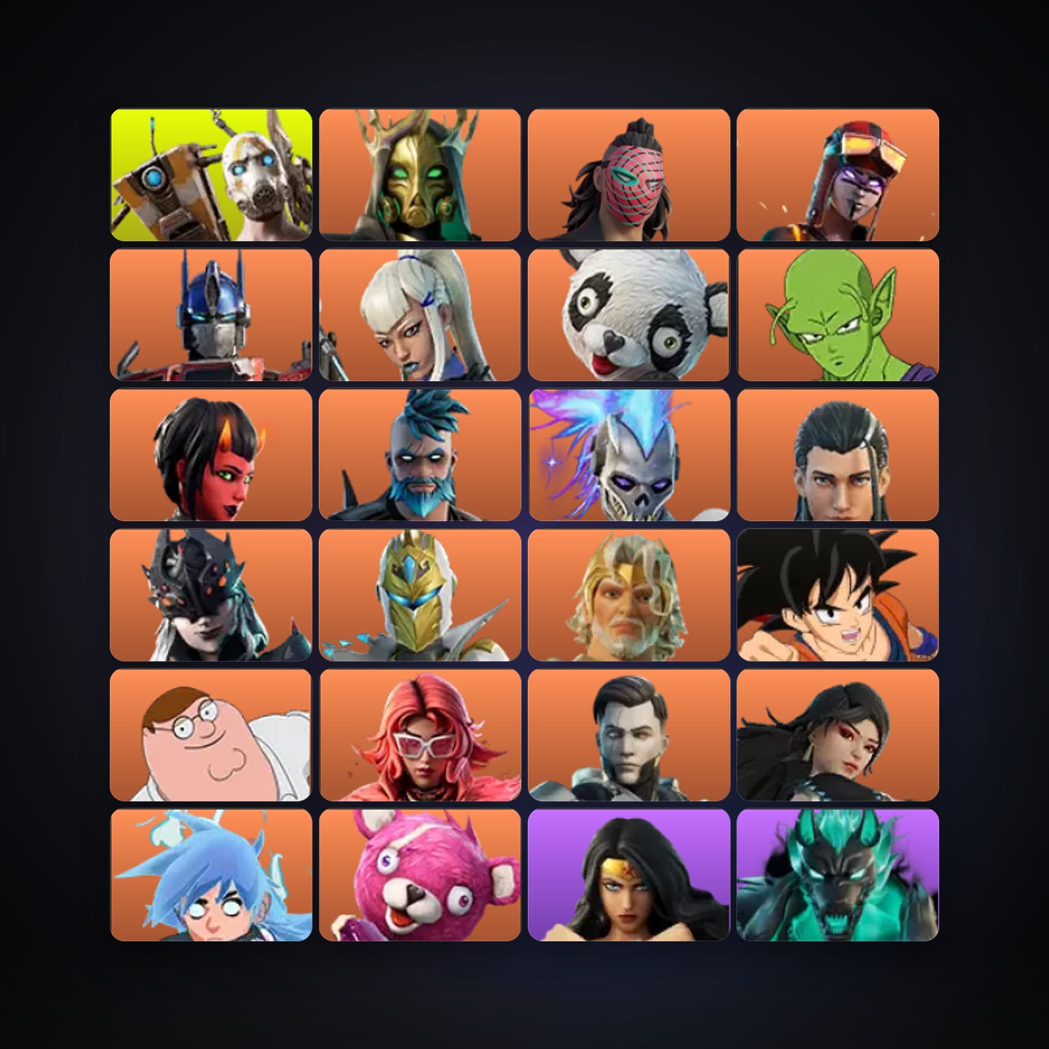 Fortnite locker — 551 skins — 50 V-Bucks — lvl 5971 — HabibiAccounts