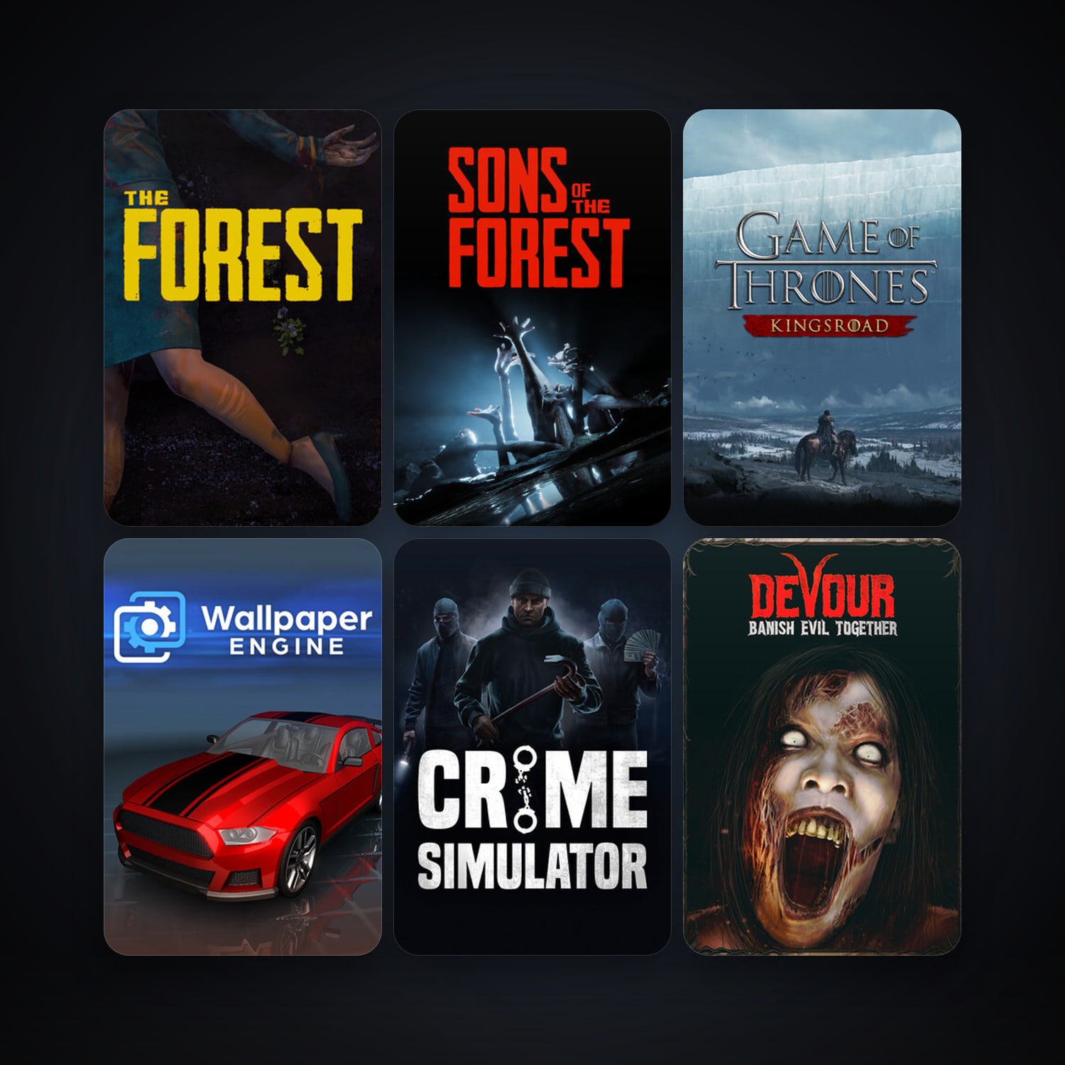The Forest + Wallpaper Engine, 20 games, clean — HabibiAccounts