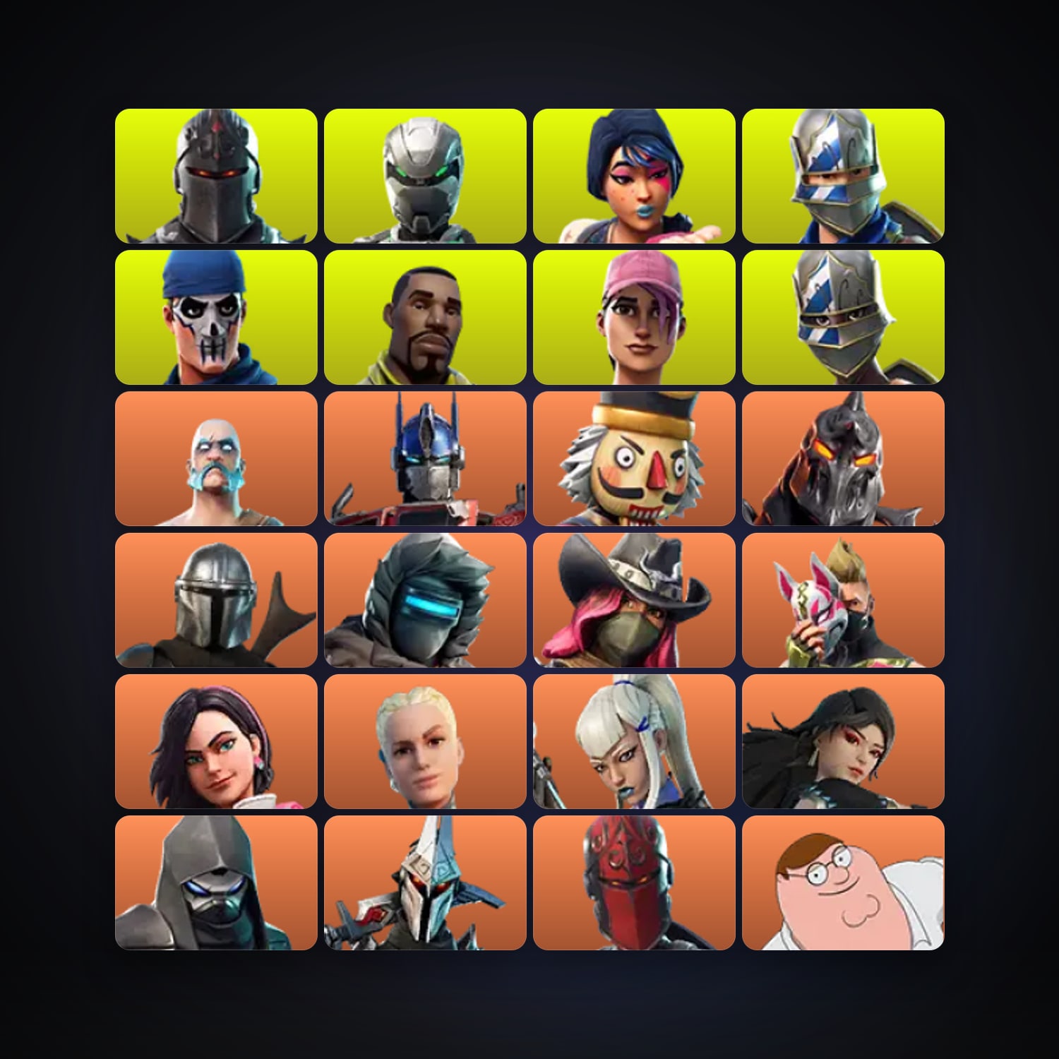 Fortnite locker — 167 skins — 2.1K V-Bucks — lvl 2145 — HabibiAccounts
