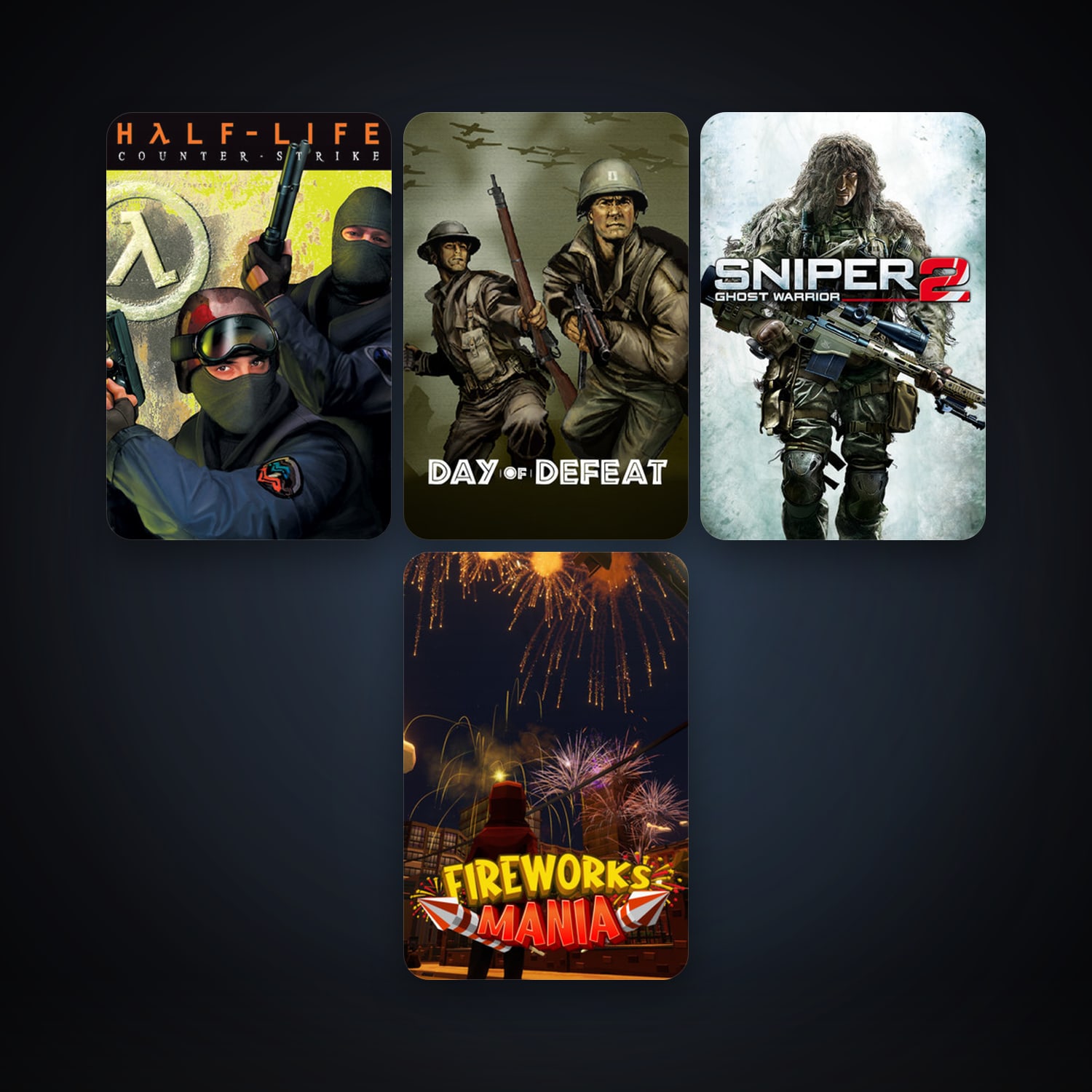 Counter-Strike + Day of Defeat, 11 games, Steam 10, clean — HabibiAccounts