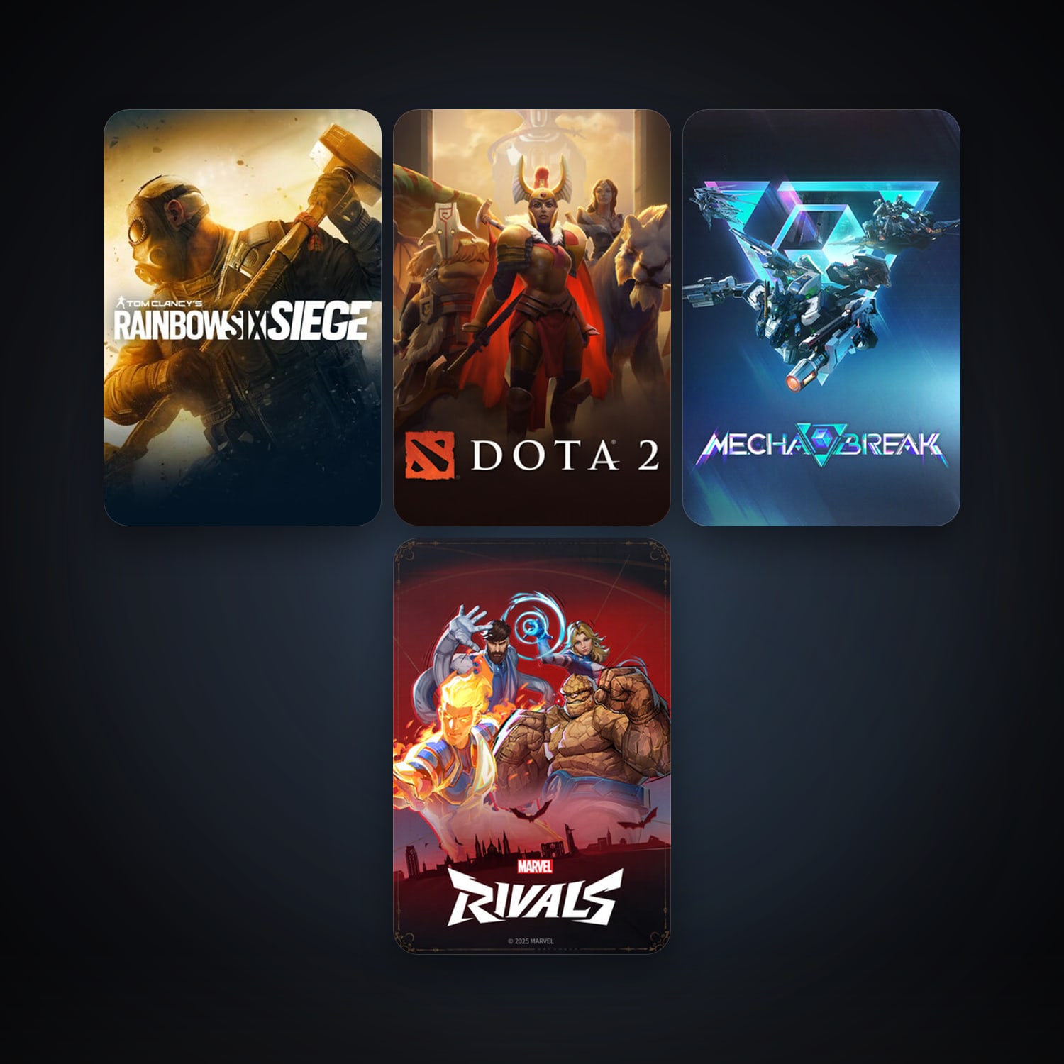 Dota 2 + Tom Clancy's Rainbow Six Siege, 6 games, clean — HabibiAccounts