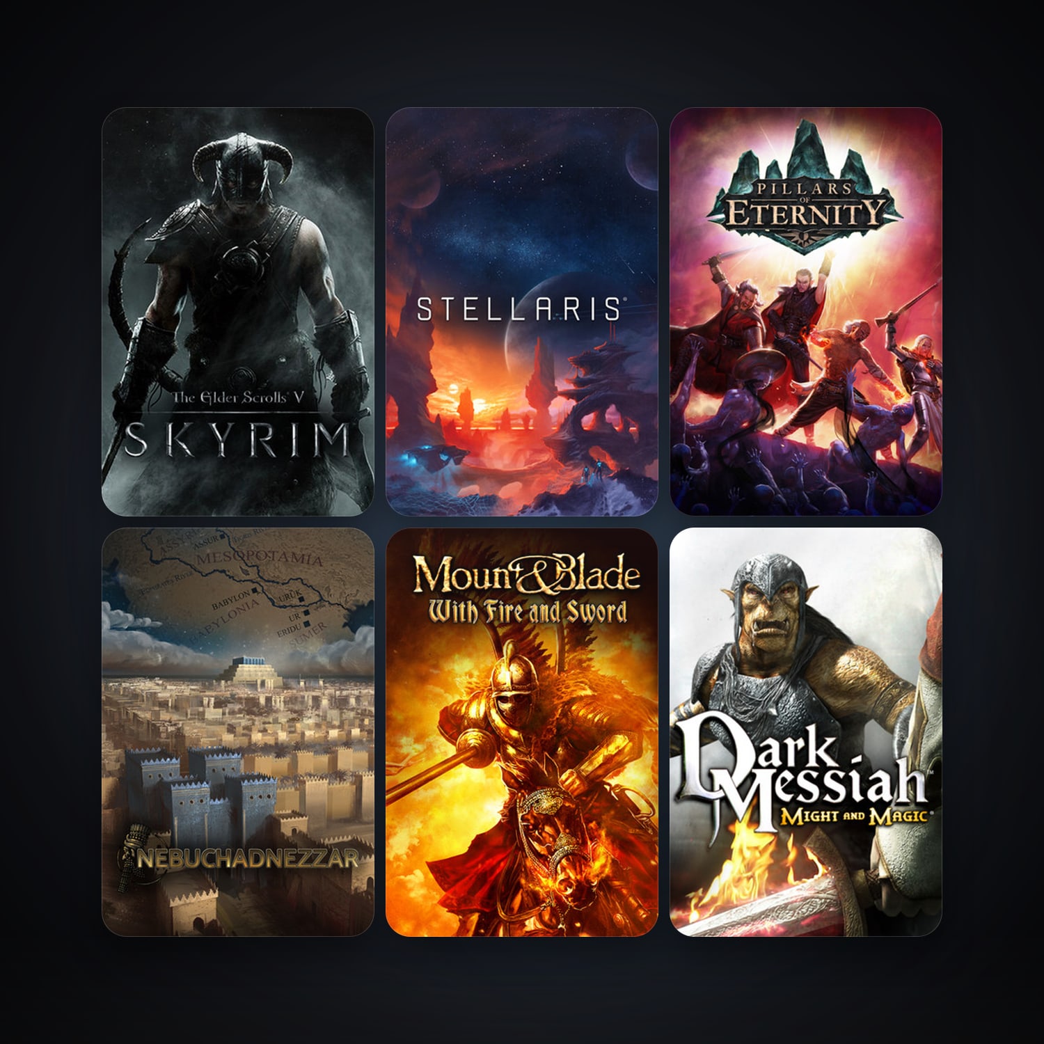 Dark Messiah of Might & Magic + Mount & Blade: With Fire & Sword, 11 games, clean — HabibiAccounts