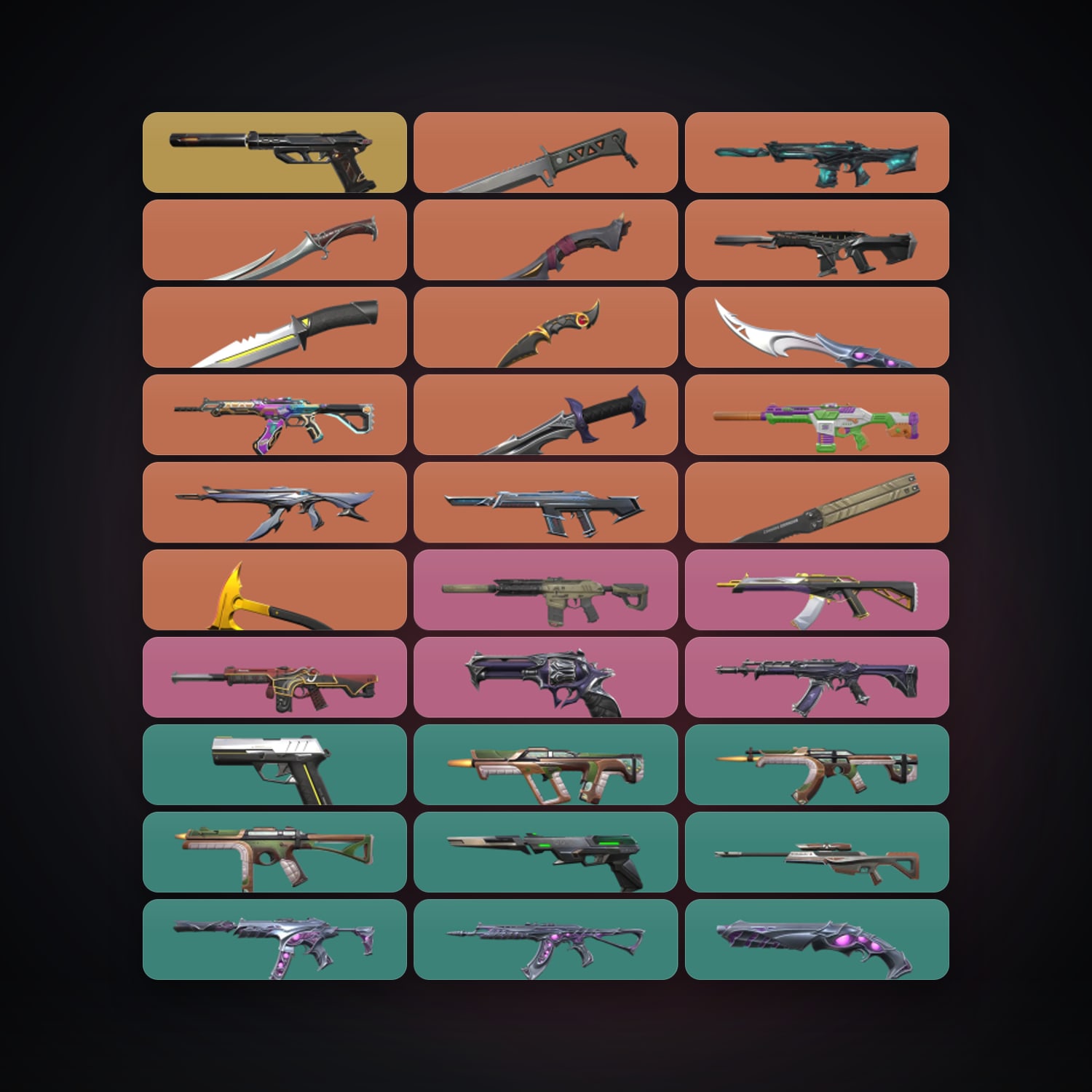 BR Gold 2 locker — 9 knives, 100 skins, lvl 175 — HabibiAccounts