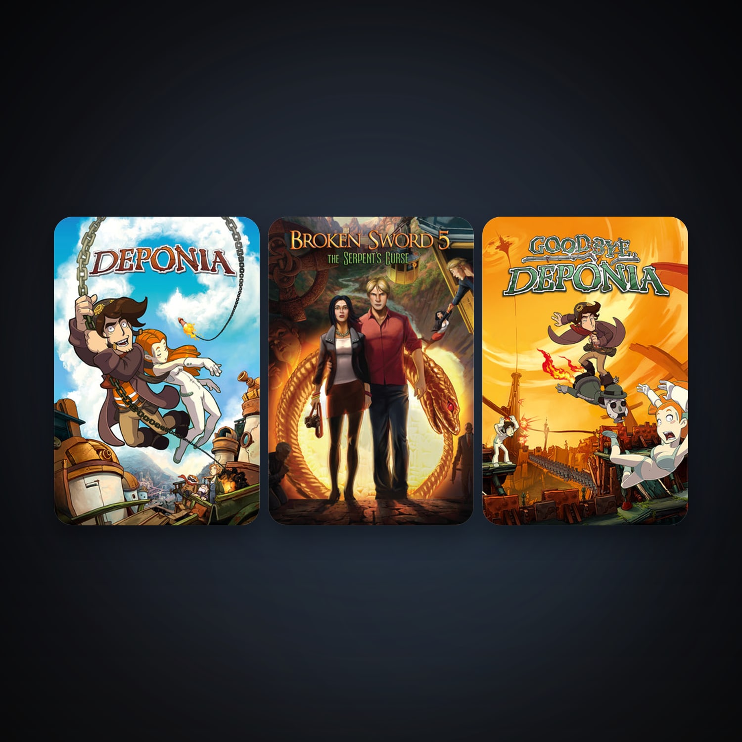 Deponia + Goodbye Deponia, 4 games, clean — HabibiAccounts
