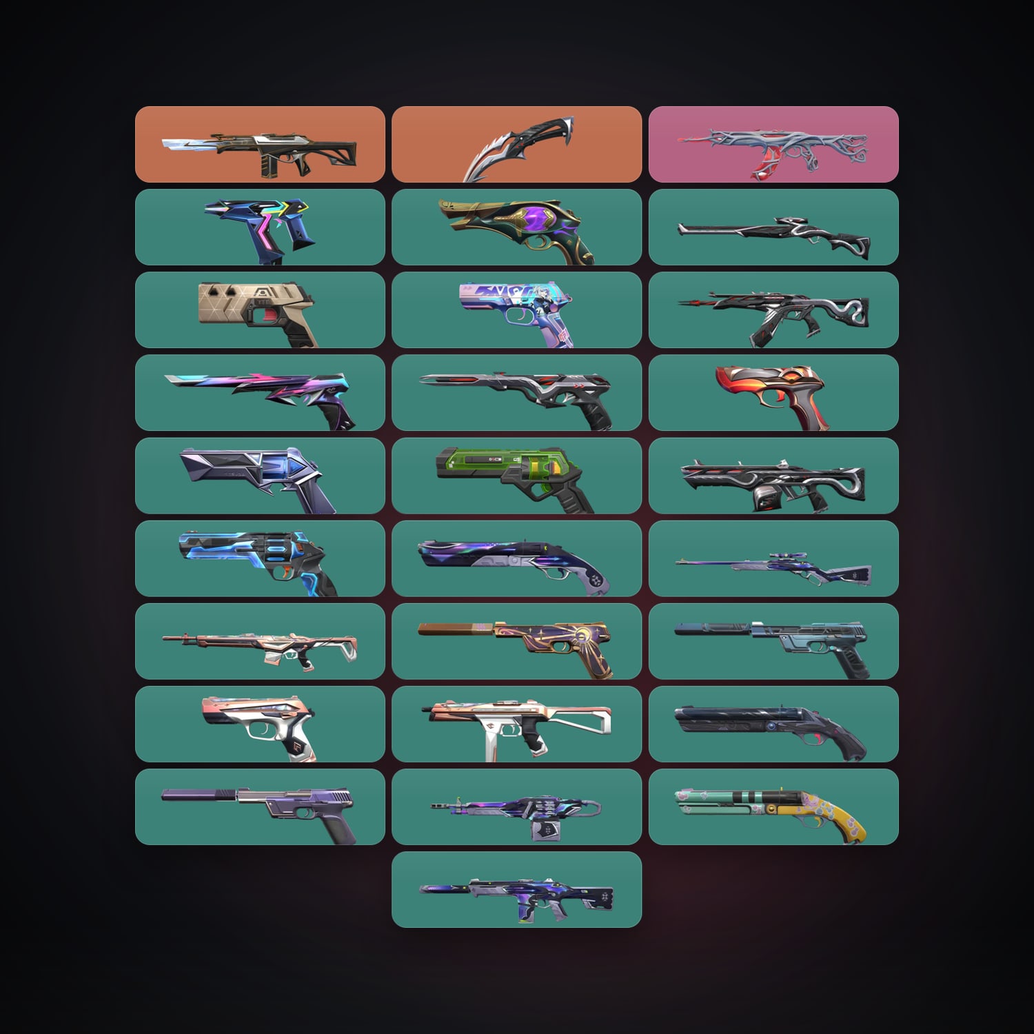LA Gold 2 locker — 1 knives, 28 skins, lvl 266 — HabibiAccounts