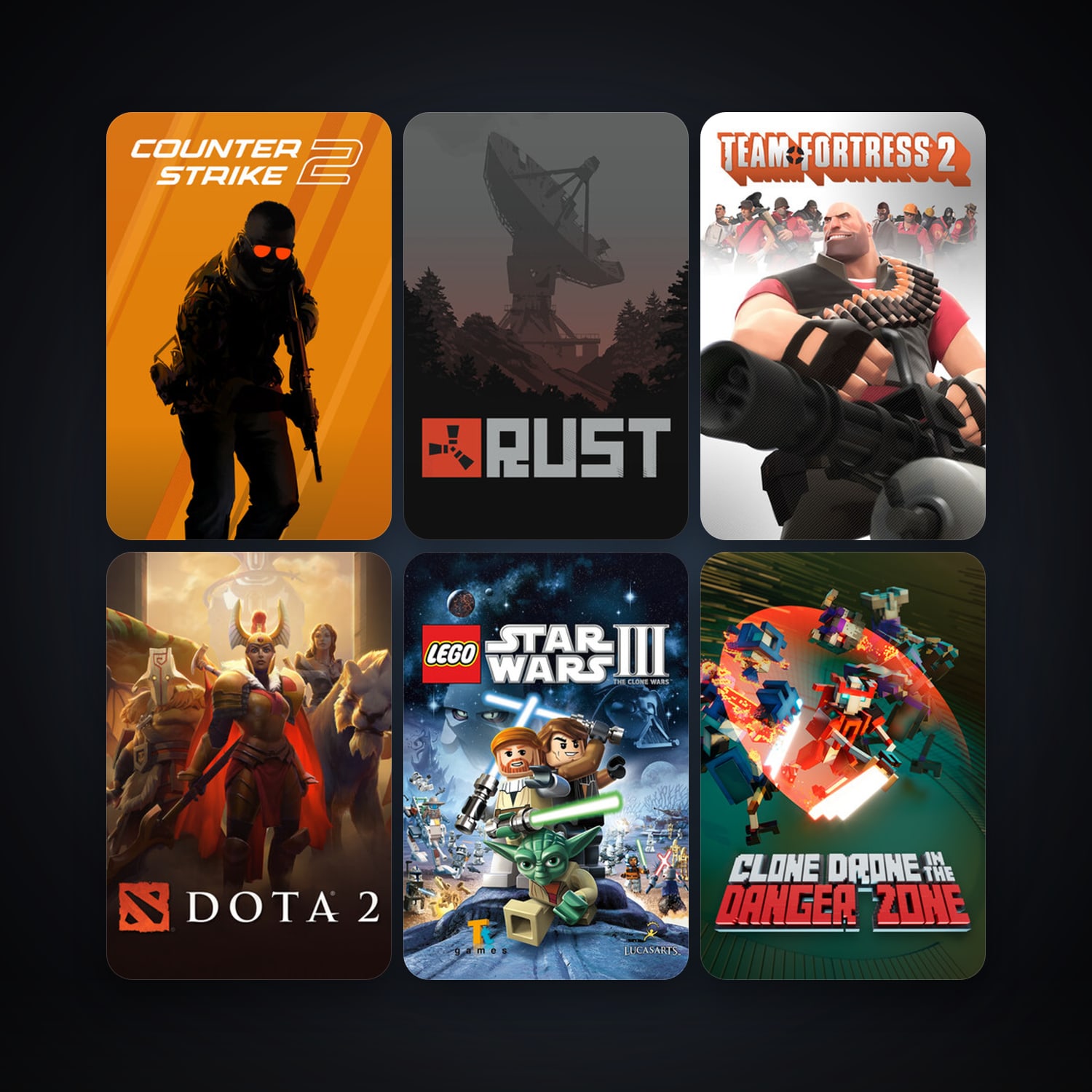Steam 168 games, Steam 16, clean — HabibiAccounts