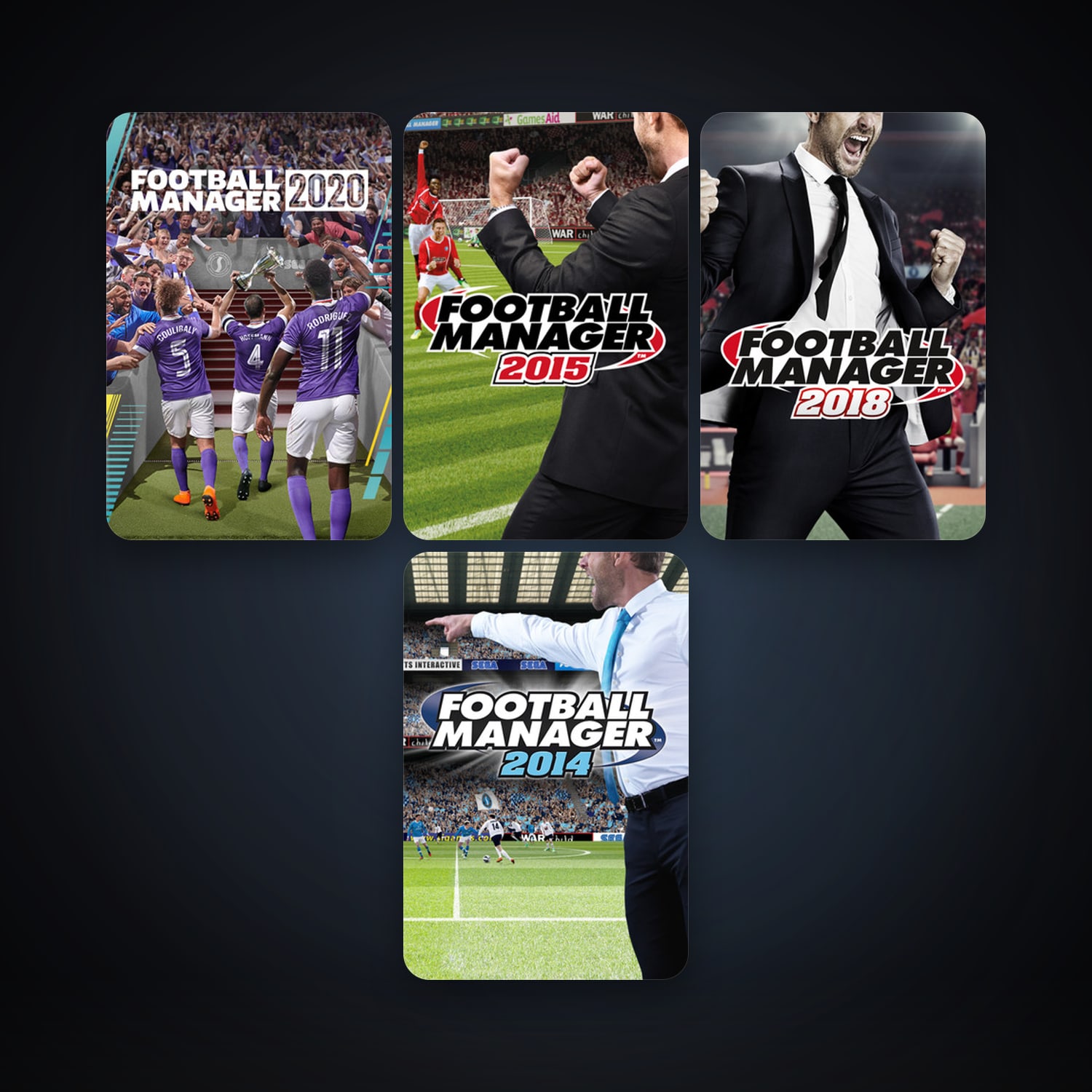 Football Manager 2014 + Football Manager 2015, 10 games, clean — HabibiAccounts