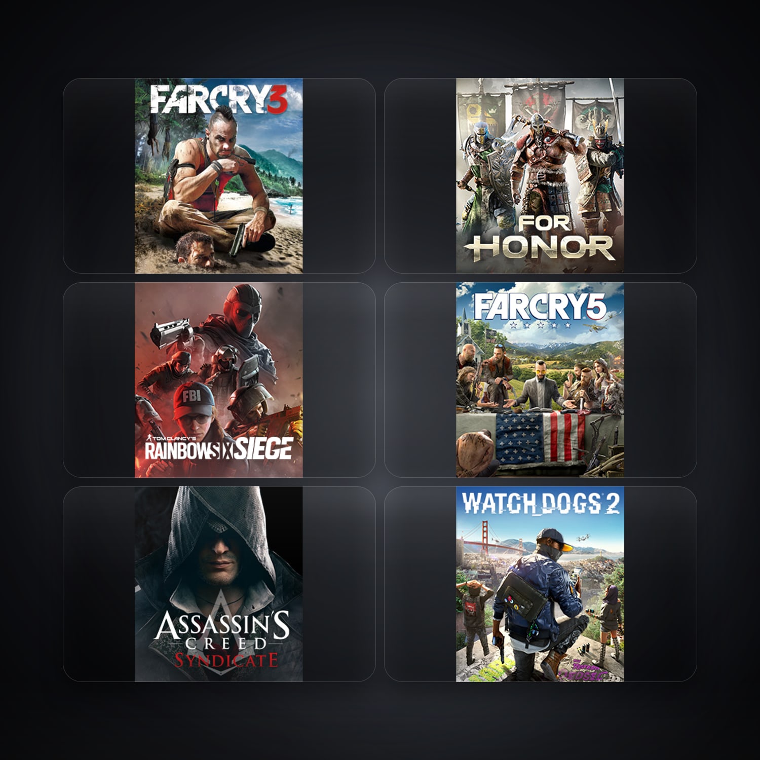 Ubisoft Far Cry 3 Deluxe Edition + For Honor — BR — 9 games — HabibiAccounts