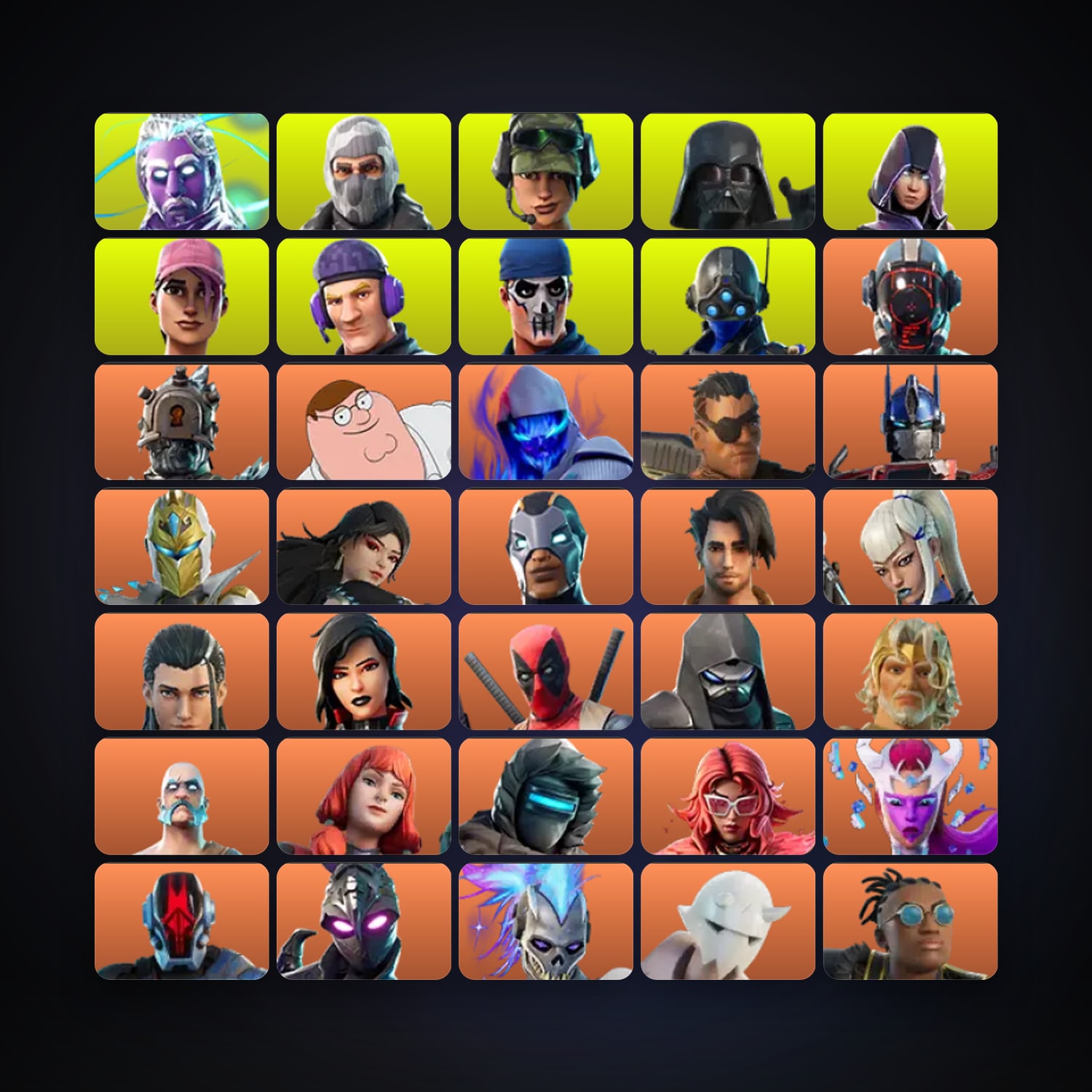 هالحساب فورتنايت The Visitor وThe Prisoner، اللوكر مليان 539 سكن، 1.1K فيبوكس، لفل 4889، 485 فوز — HabibiAccounts
