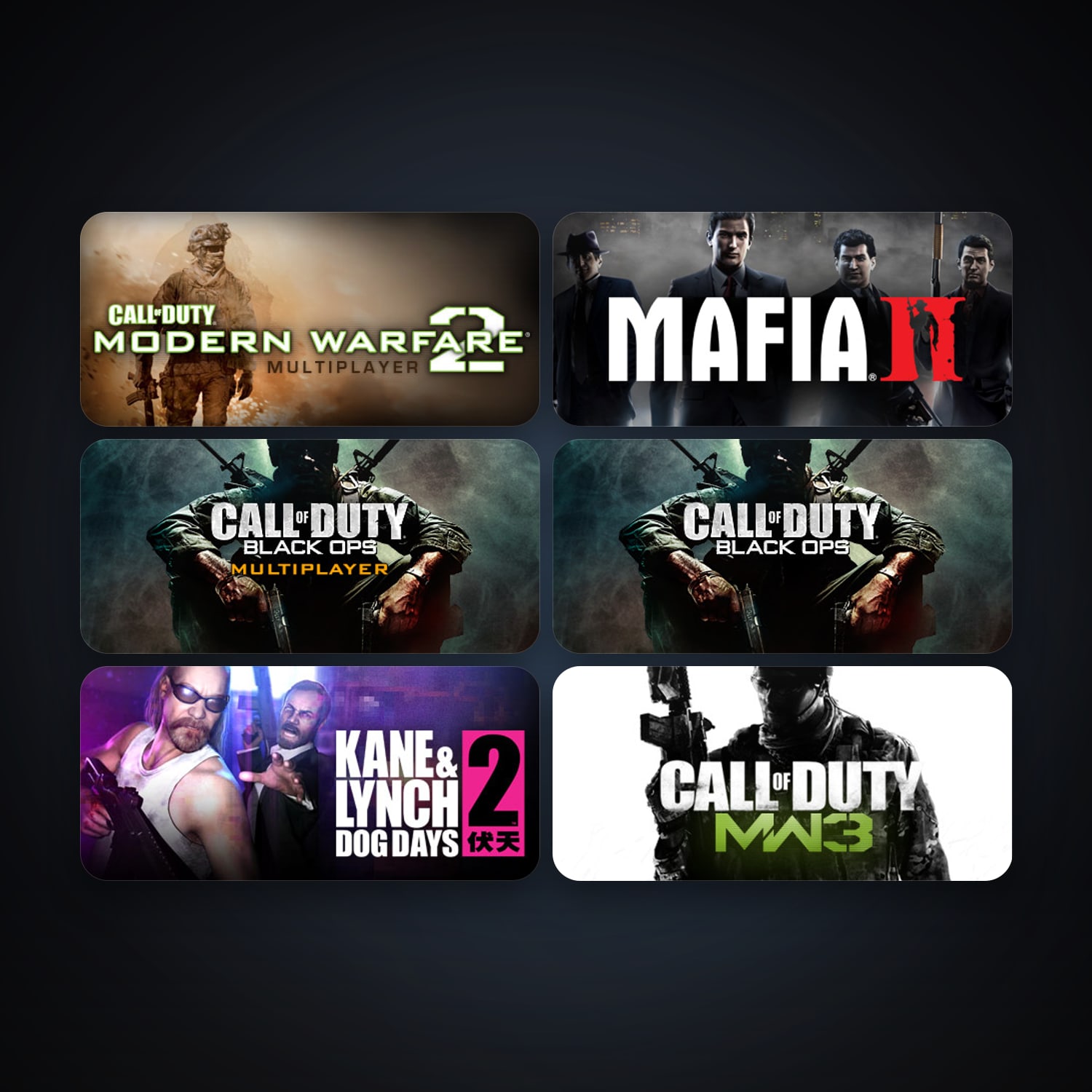 Call of Duty: Modern Warfare 2 (2009) + Call of Duty: Modern Warfare 2 - Multiplayer (2009), 10 games, clean — HabibiAccounts