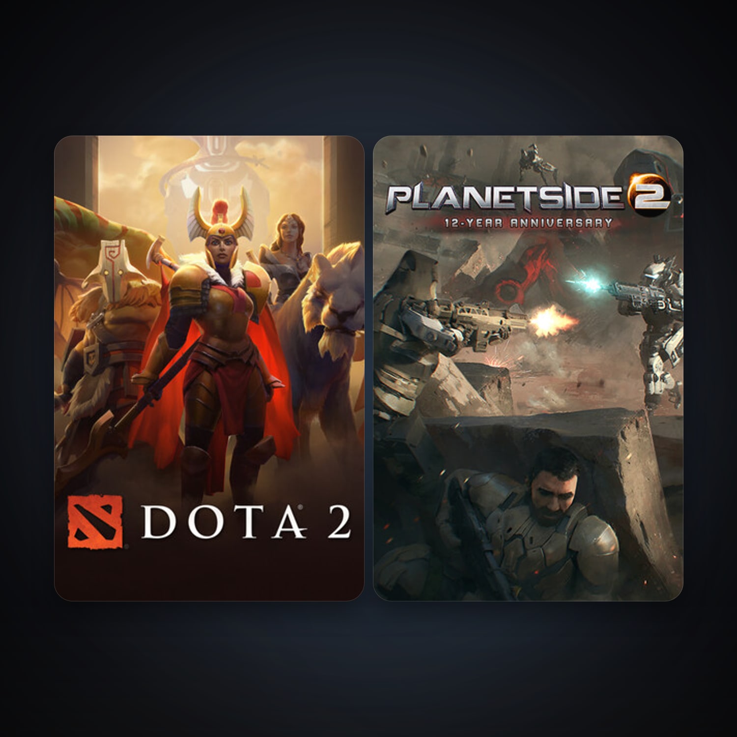 Dota 2 + PlanetSide 2, 3 games, clean — HabibiAccounts