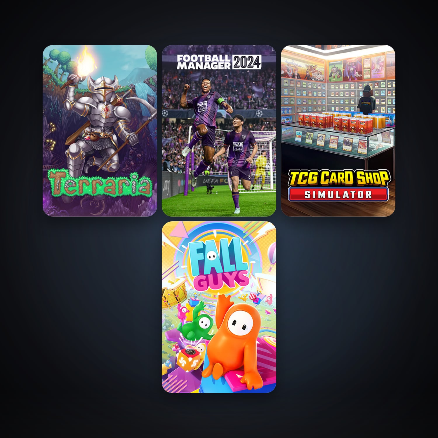 Terraria + Fall Guys, 4 games, clean — HabibiAccounts