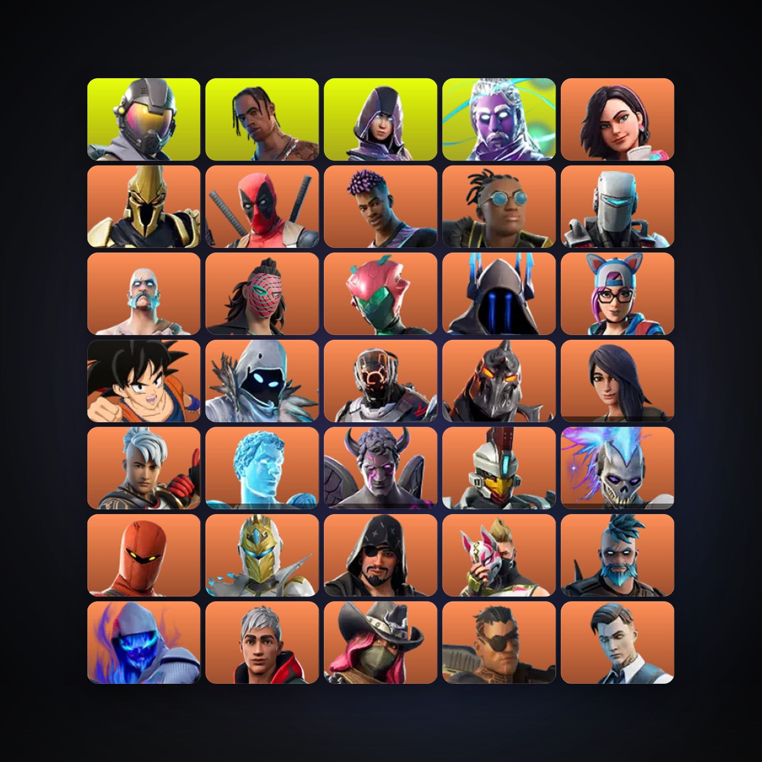 Fortnite locker — 171 skins — 2.6K V-Bucks — lvl 2131 — HabibiAccounts
