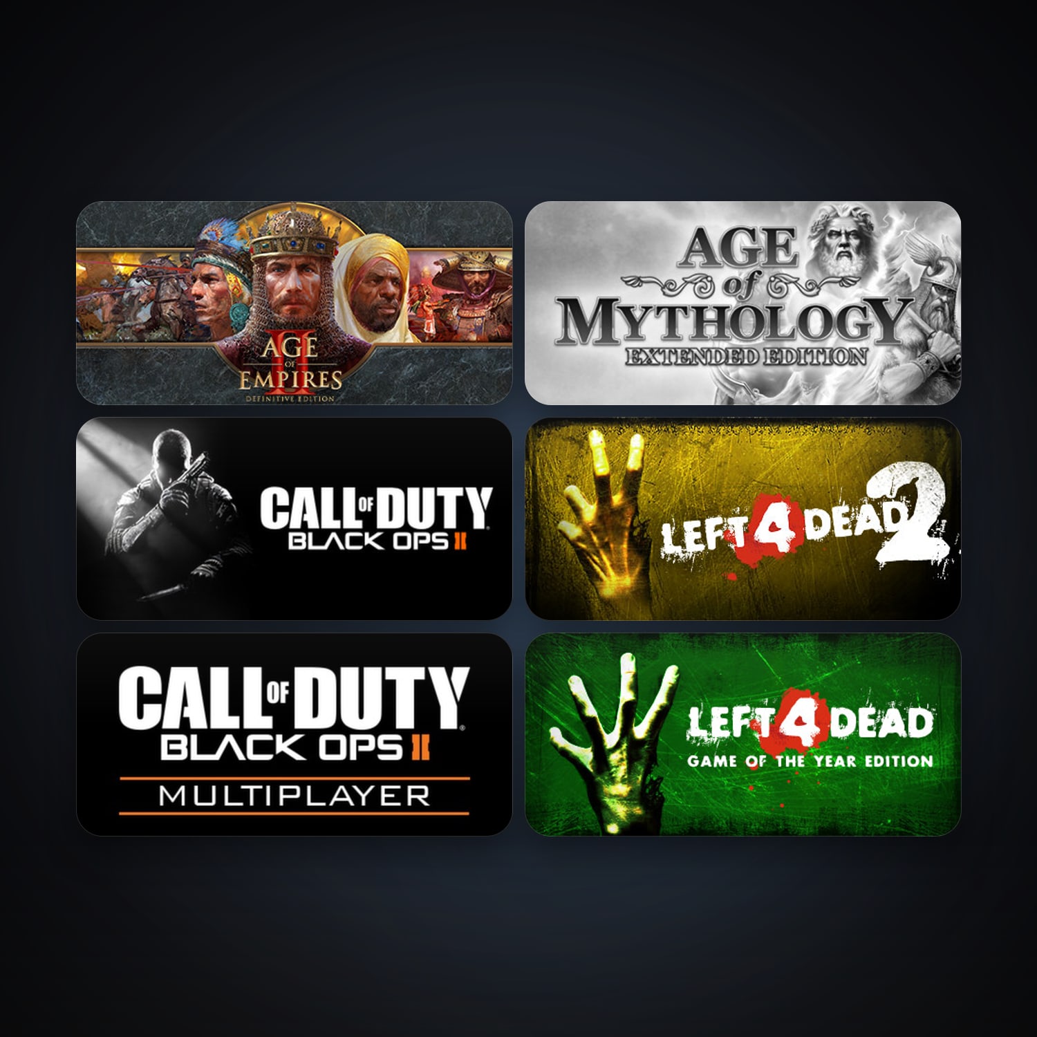 Left 4 Dead + Left 4 Dead 2, 10 games, clean — HabibiAccounts