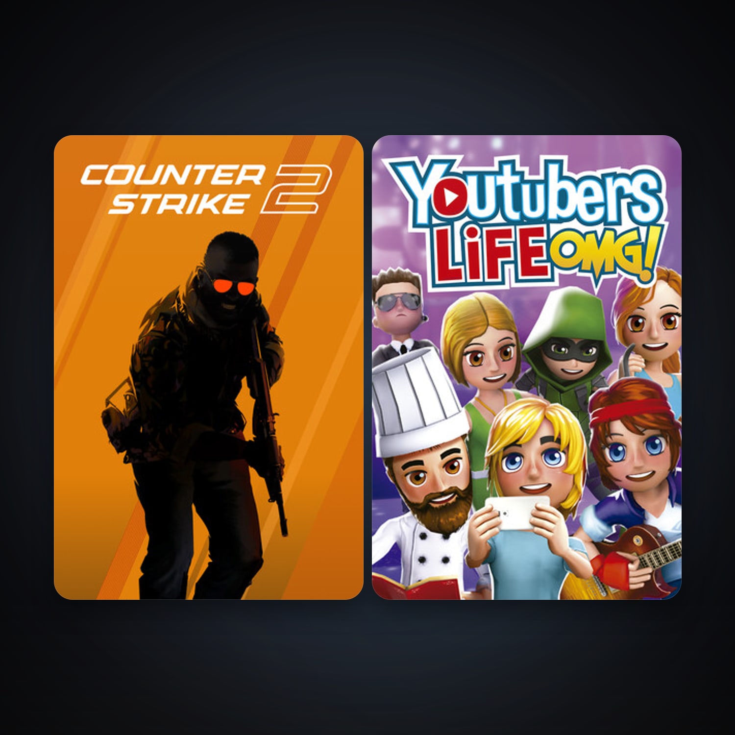 CS2 Prime + Youtubers Life, 2 games, clean — HabibiAccounts