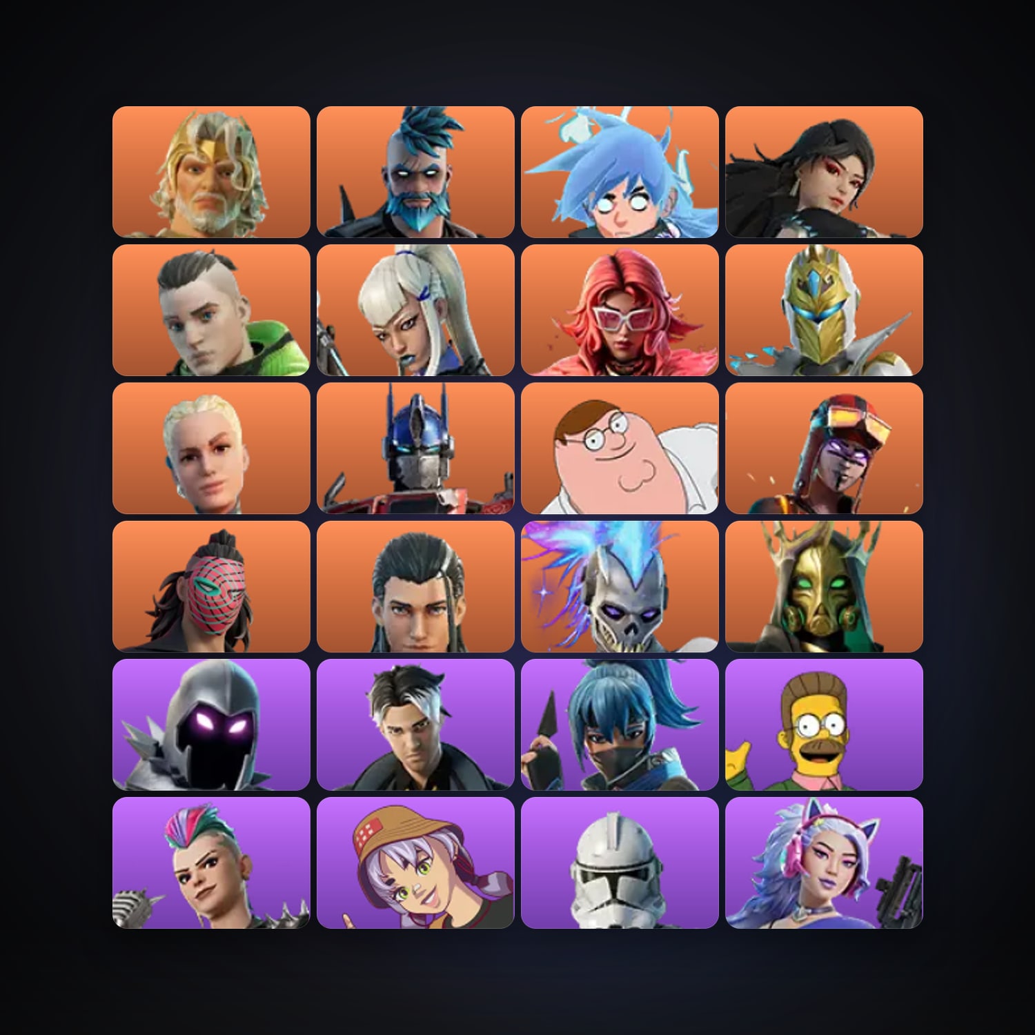 Fortnite locker — 214 skins — 750 V-Bucks — lvl 3388 — HabibiAccounts