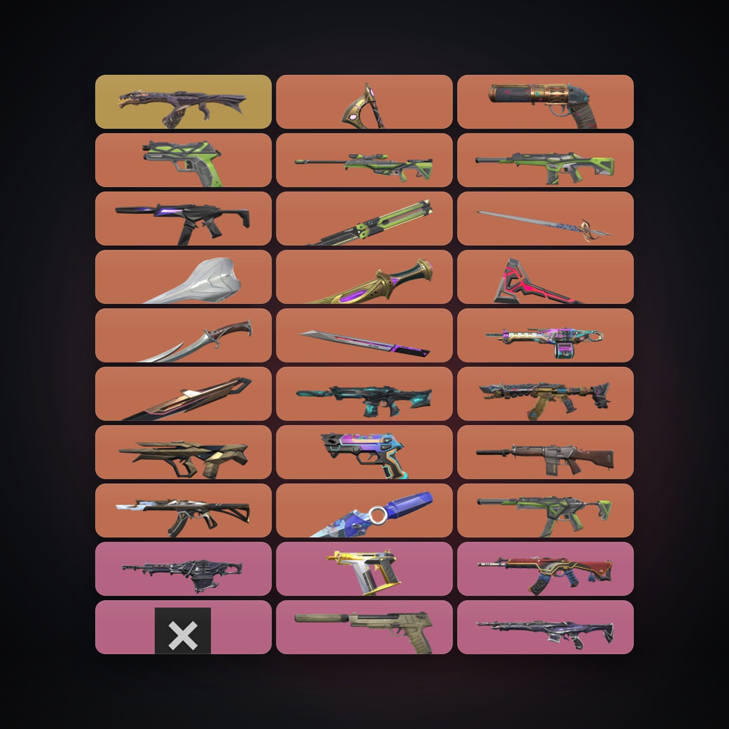 LA Plat 1 locker — 10 knives, 151 skins, lvl 630 — HabibiAccounts
