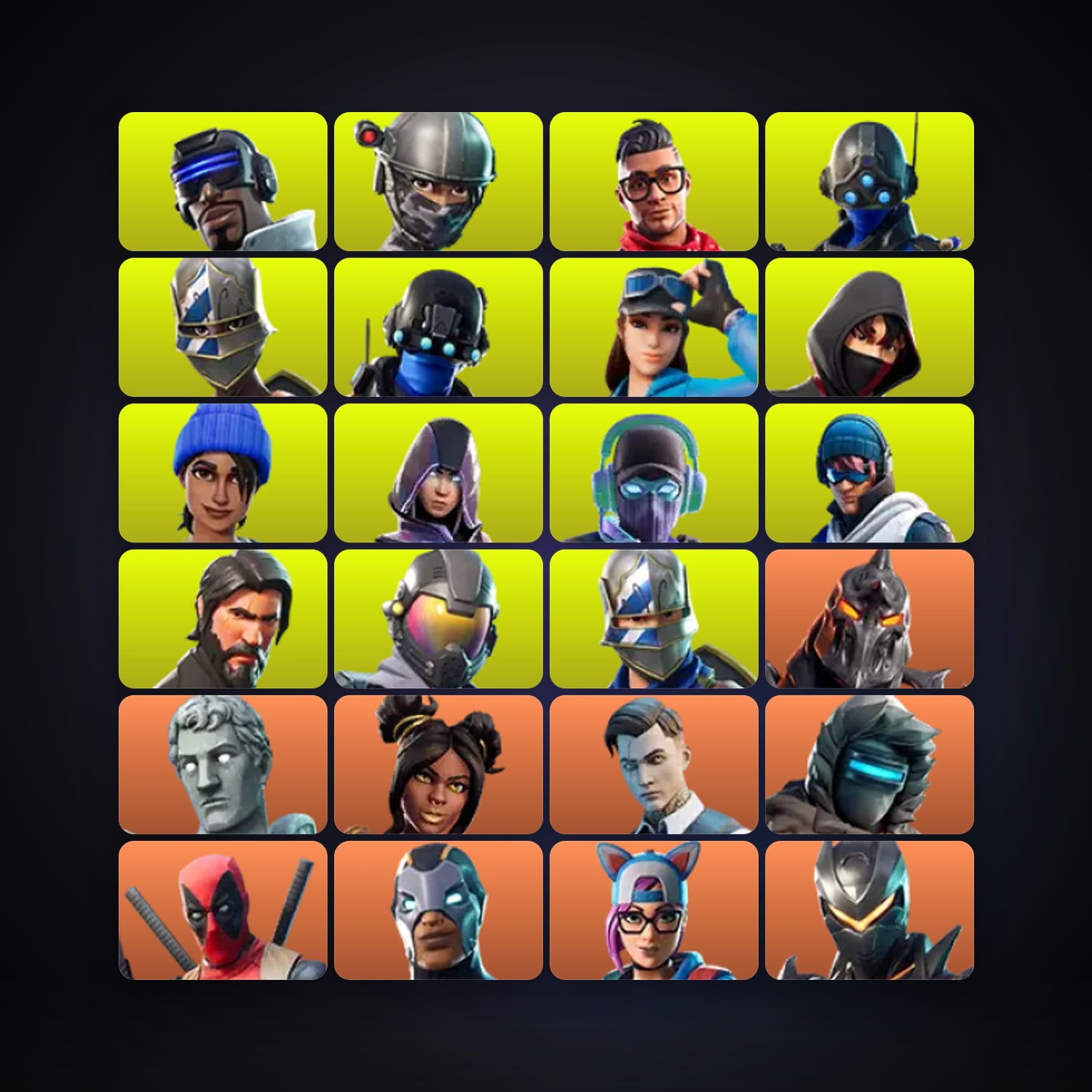 Fortnite locker — 171 skins — 300 V-Bucks — lvl 2514 — HabibiAccounts