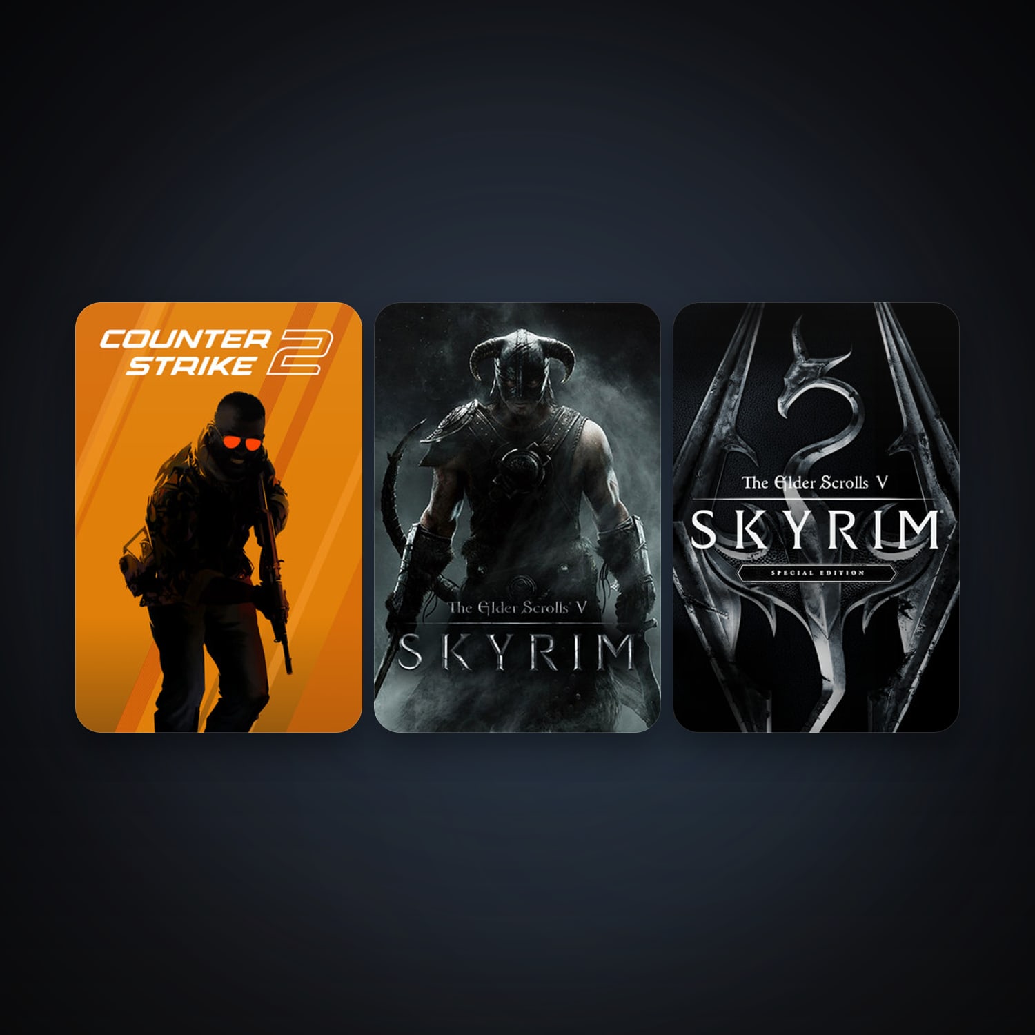 CS2 Prime + The Elder Scrolls V: Skyrim, 3 games, Steam 10, clean — HabibiAccounts