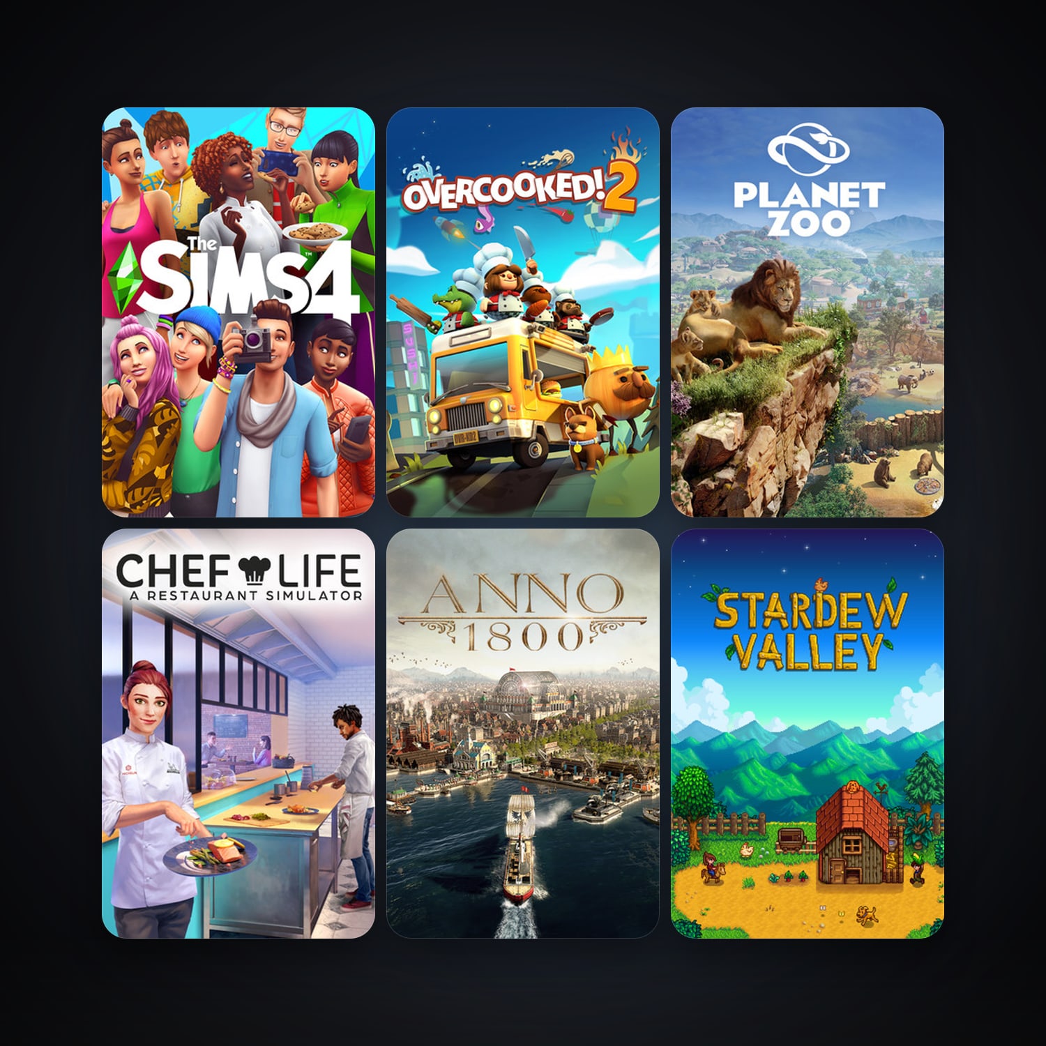 Stardew Valley + Planet Coaster, 11 games, clean — HabibiAccounts