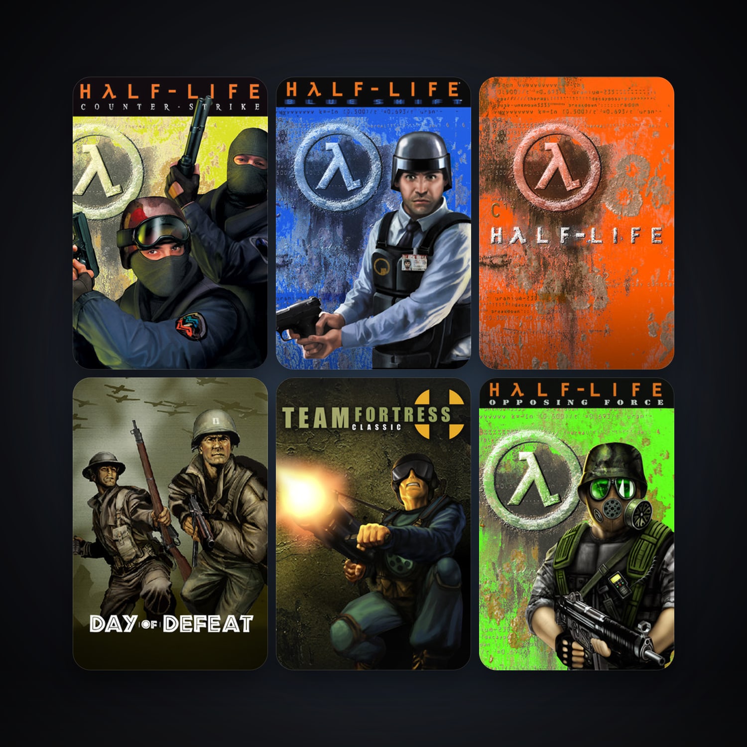 Counter-Strike + Team Fortress Classic, 8 games, Steam 11, clean — HabibiAccounts