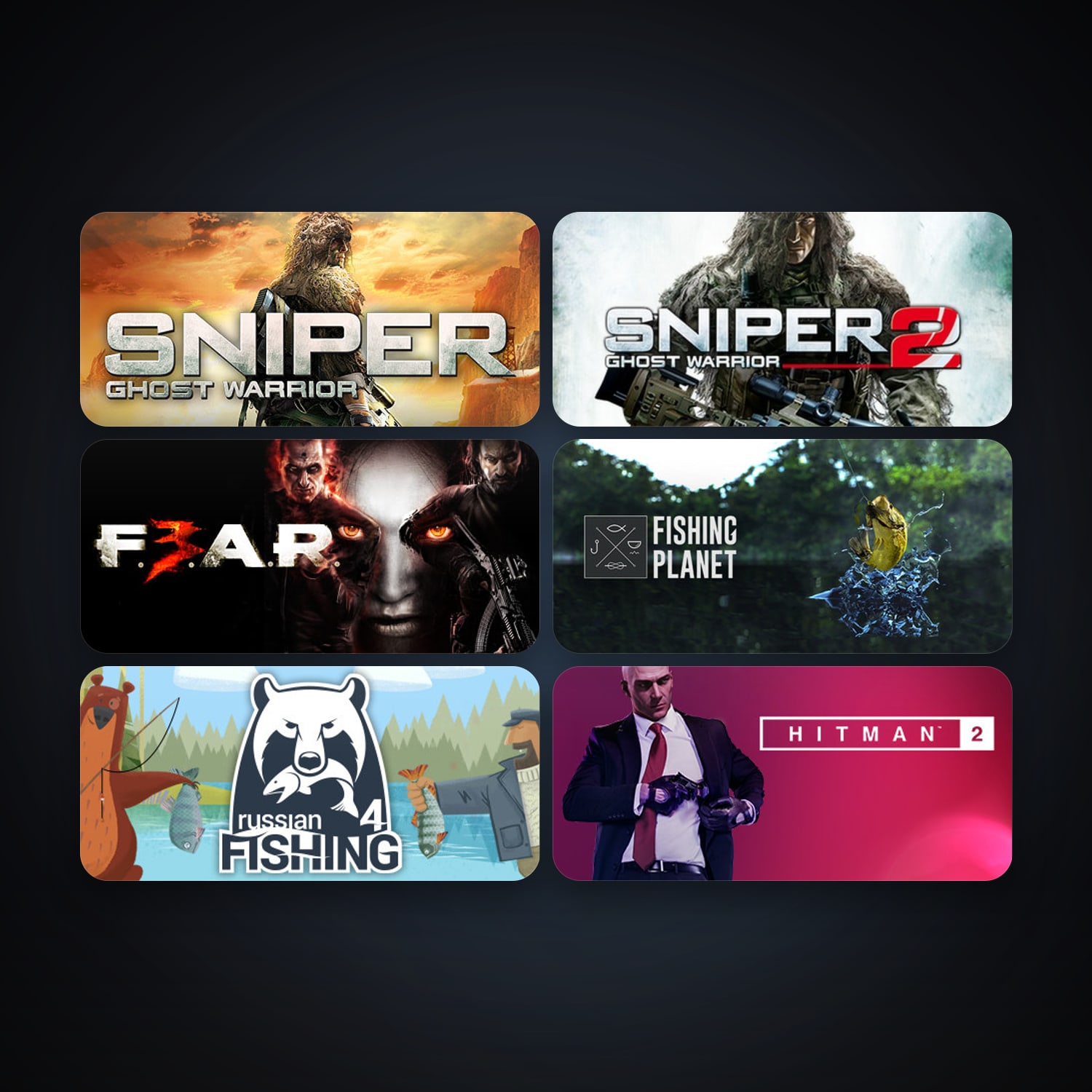 F.E.A.R. 3 + Sniper: Ghost Warrior, 10 games, clean — HabibiAccounts