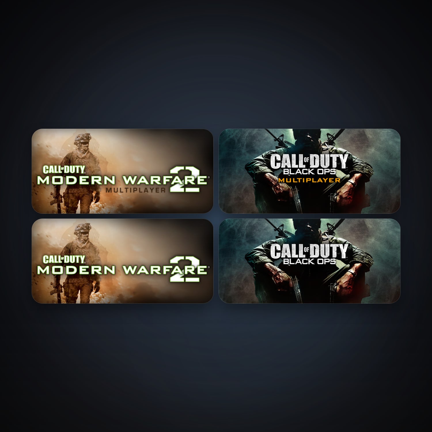 Call of Duty: Modern Warfare 2 (2009) + Call of Duty: Modern Warfare 2 - Multiplayer (2009), 4 games, Steam 10, clean — HabibiAccounts