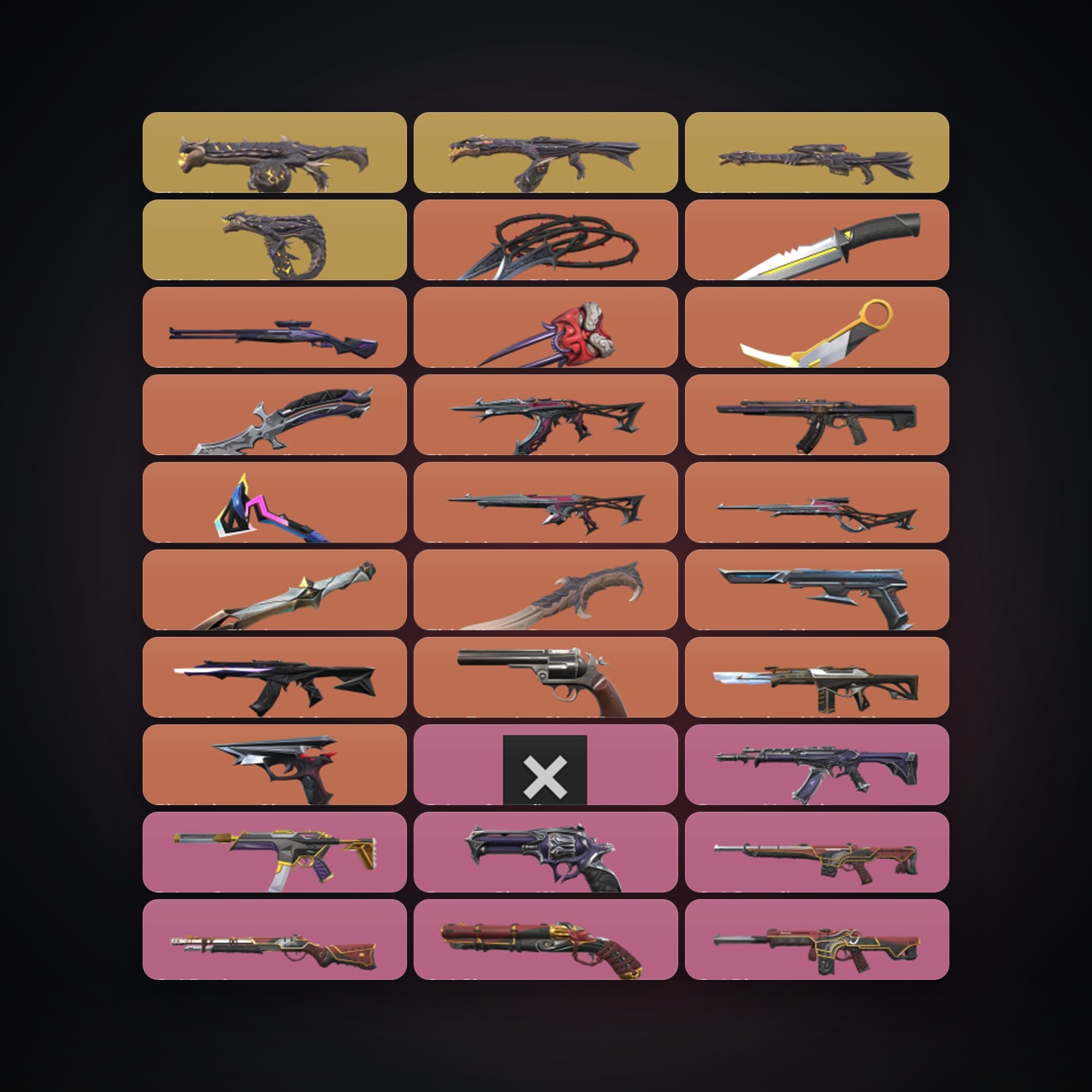 AP Silver 2 locker — 8 knives, 84 skins, lvl 74 — HabibiAccounts