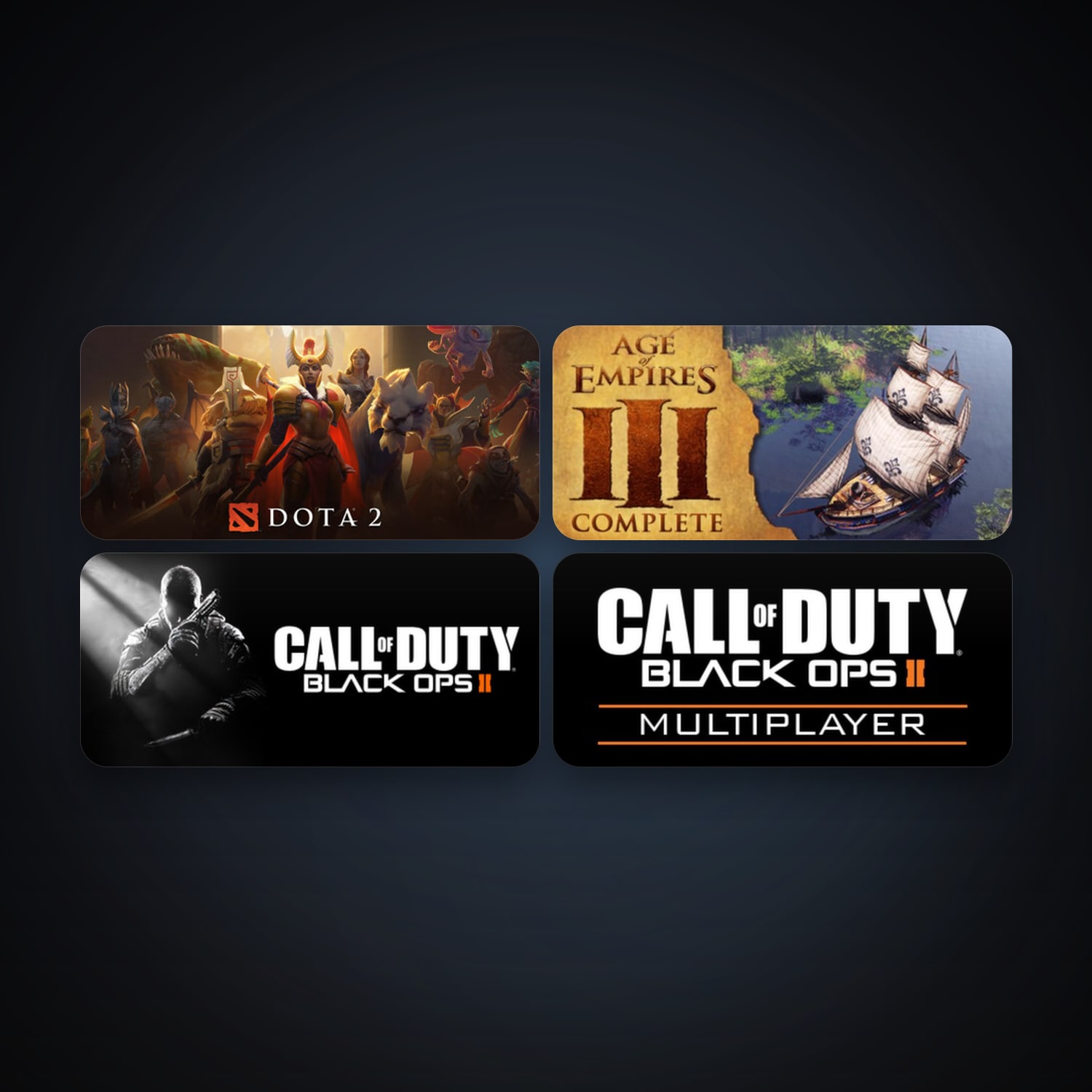 Dota 2 + Age of Empires III, 6 games, clean — HabibiAccounts