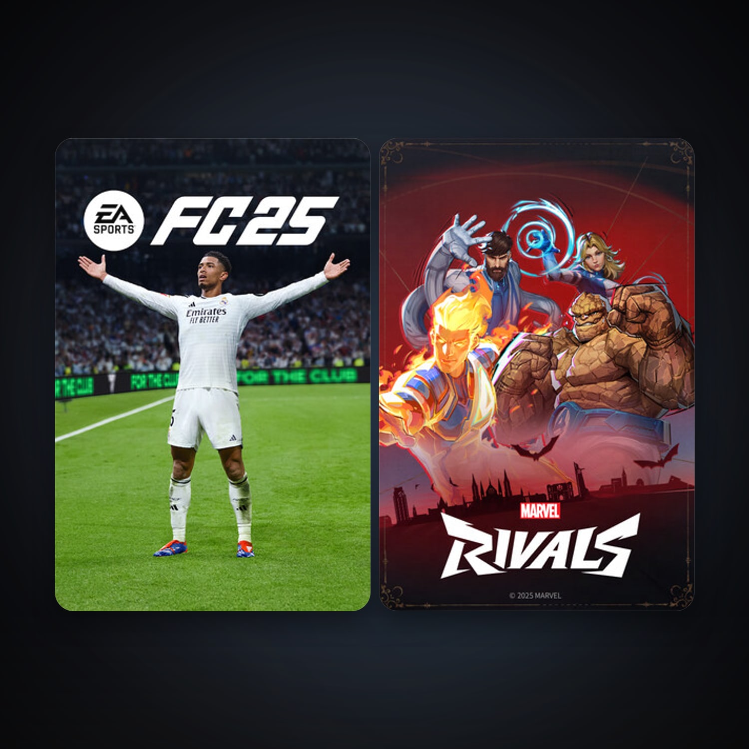 EA SPORTS FC 25 + Marvel Rivals, 3 games, clean — HabibiAccounts
