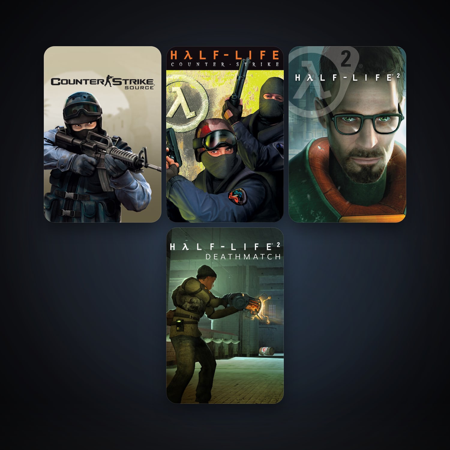 Counter-Strike + Half-Life 2, 7 games, Steam 11, clean — HabibiAccounts