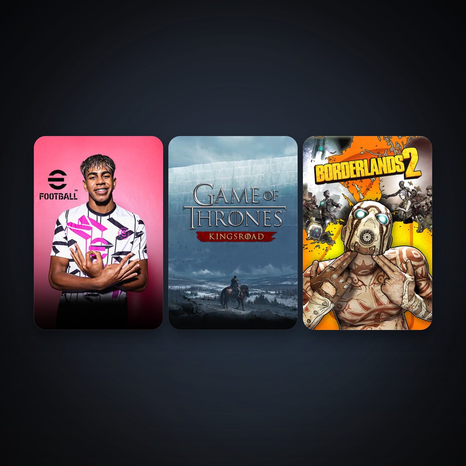 Borderlands 2 + eFootball 2024, 4 games, clean — HabibiAccounts