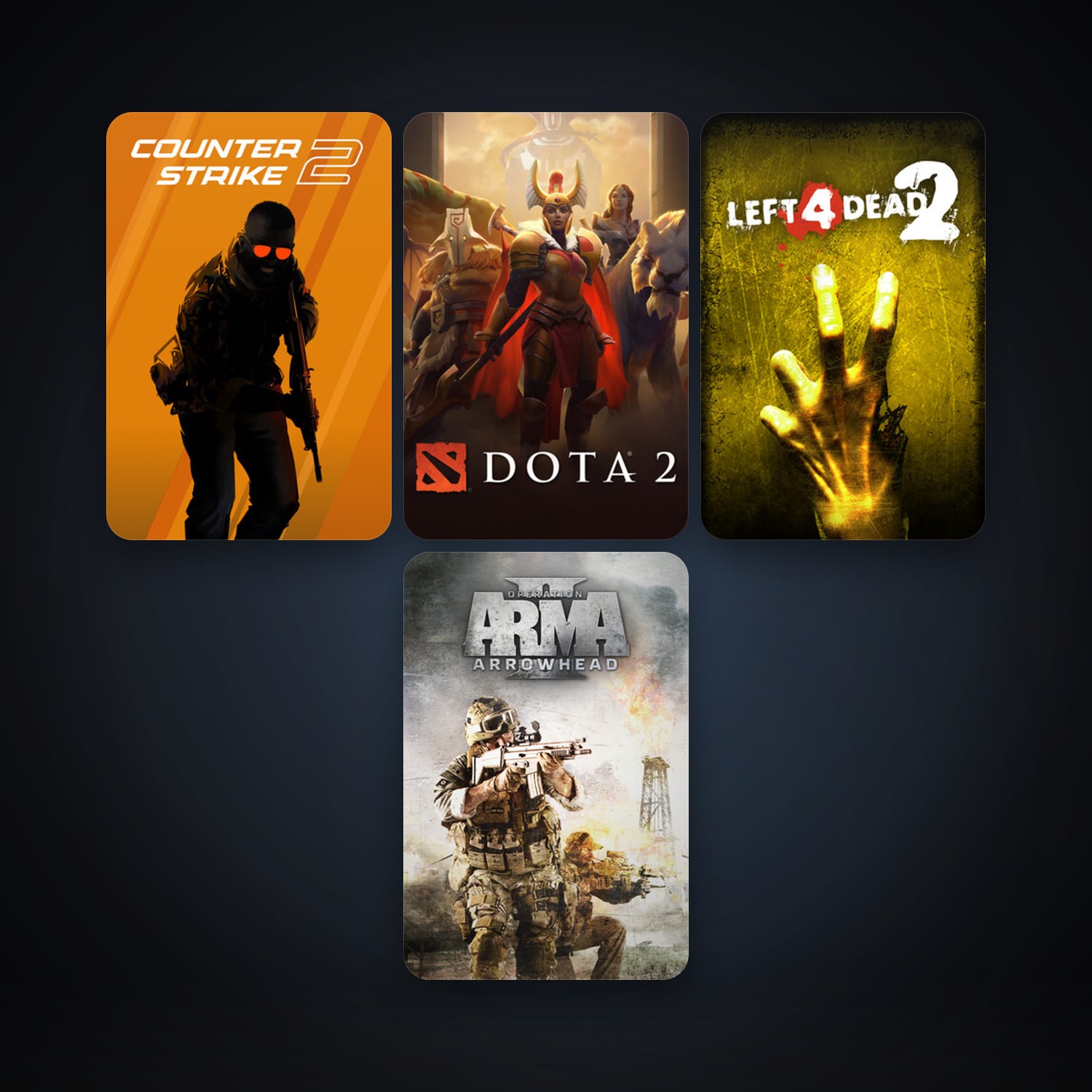 Left 4 Dead 2 + Dota 2, 7 games, clean — HabibiAccounts