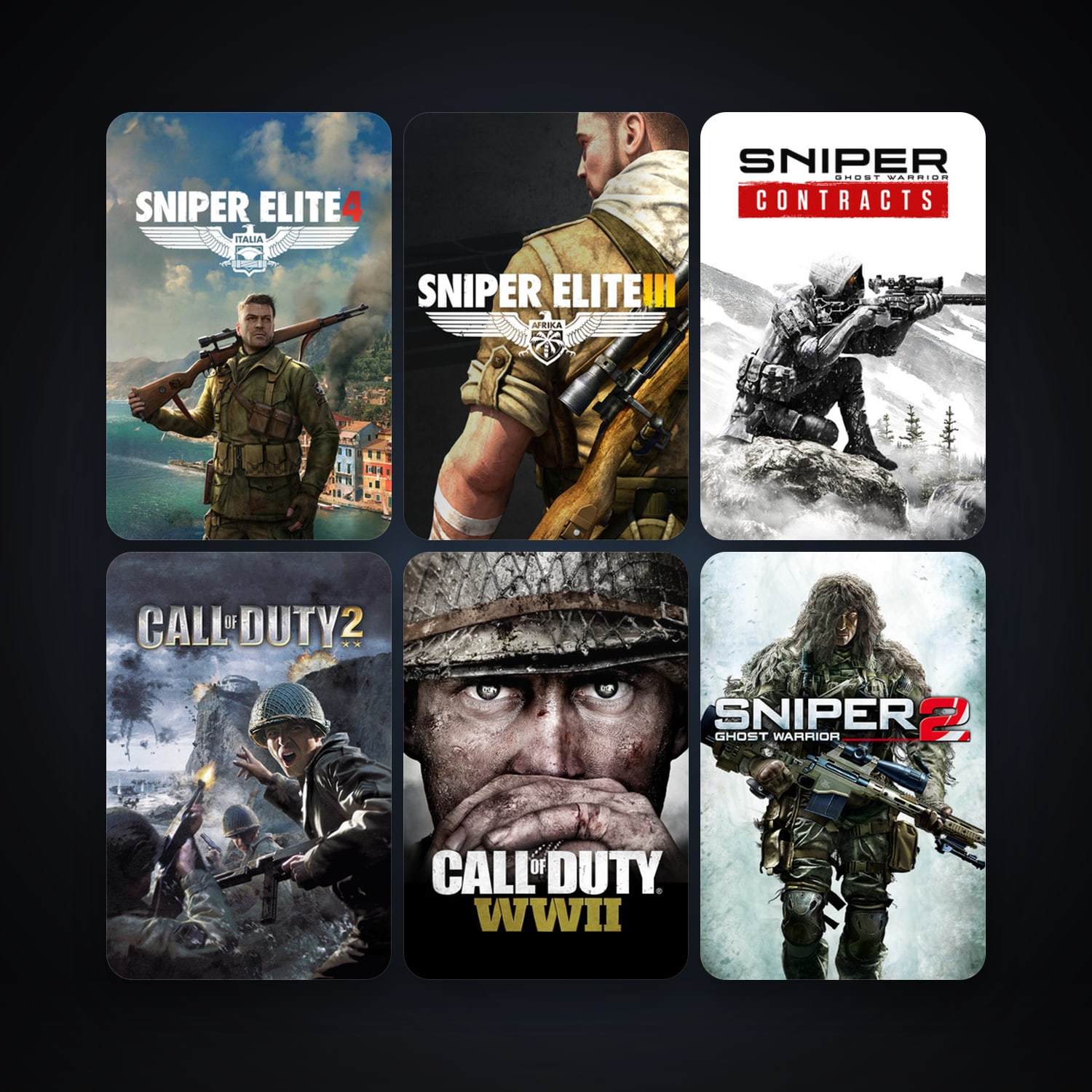 Call of Duty 2 + Just Cause 2, 9 games, clean — HabibiAccounts