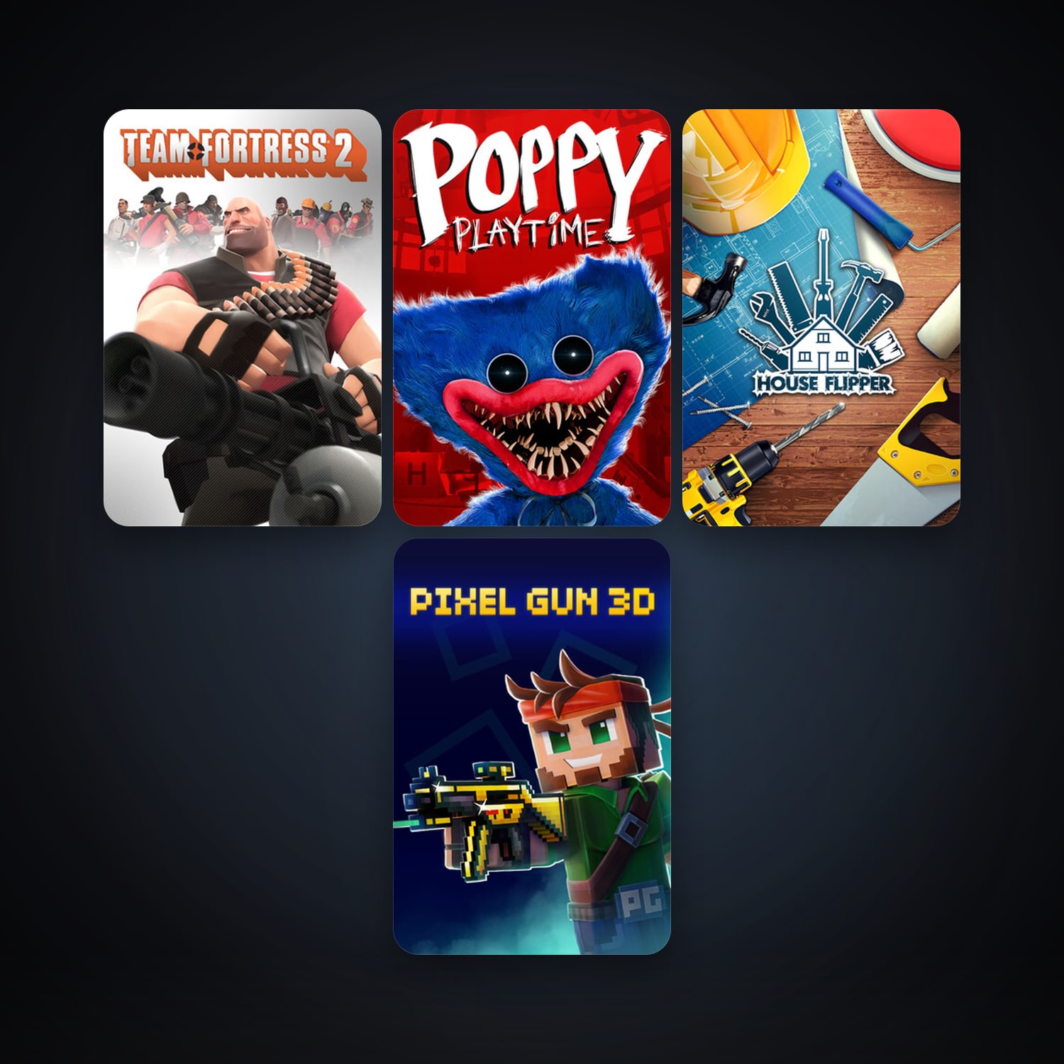 Team Fortress 2 + House Flipper, 8 games, clean — HabibiAccounts
