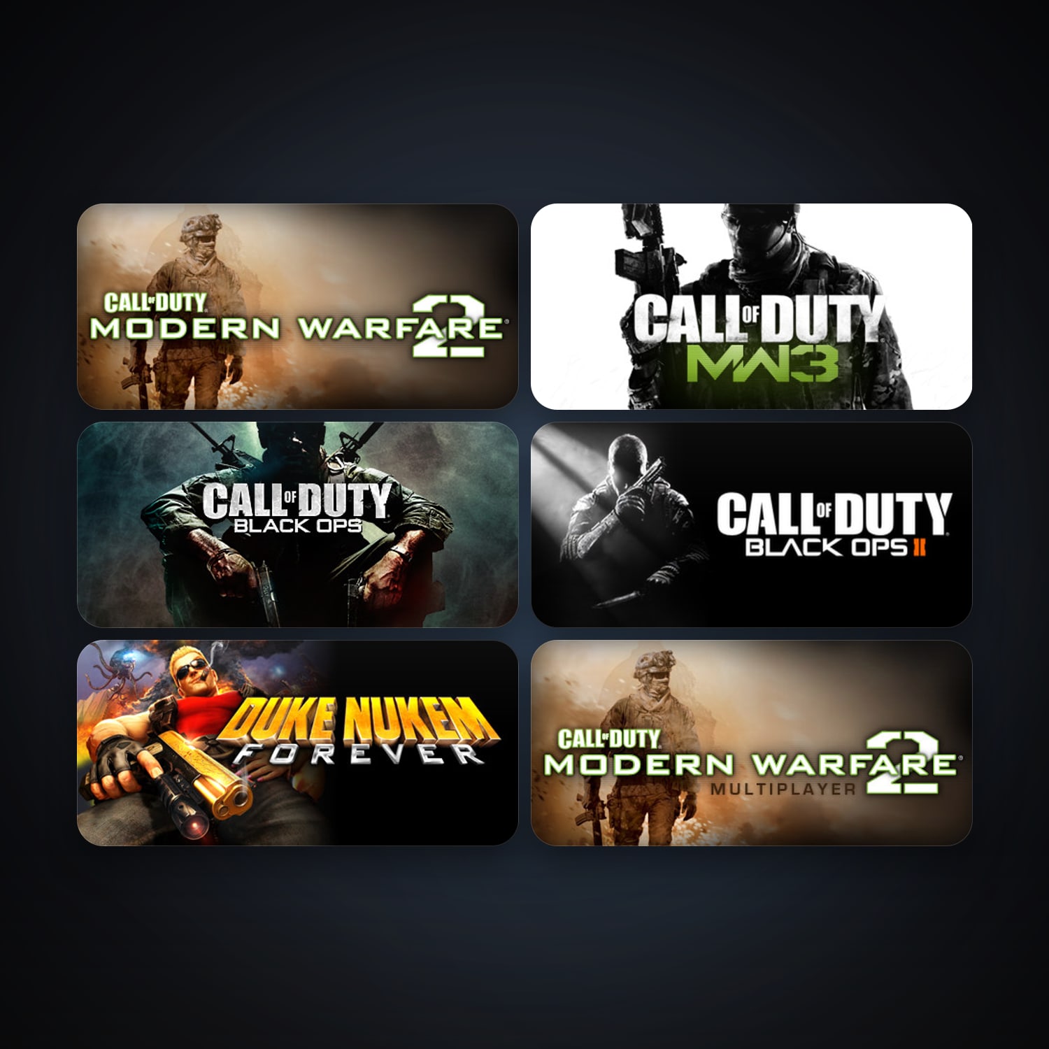 Call of Duty: Modern Warfare 2 (2009) + Call of Duty: Modern Warfare 2 - Multiplayer (2009), 11 games, clean — HabibiAccounts