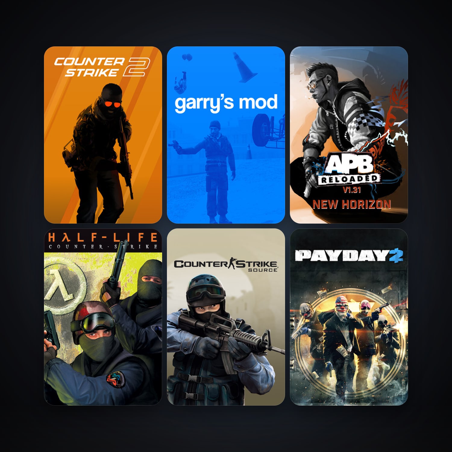 Counter-Strike + Counter-Strike: Source, 11 games, clean — HabibiAccounts
