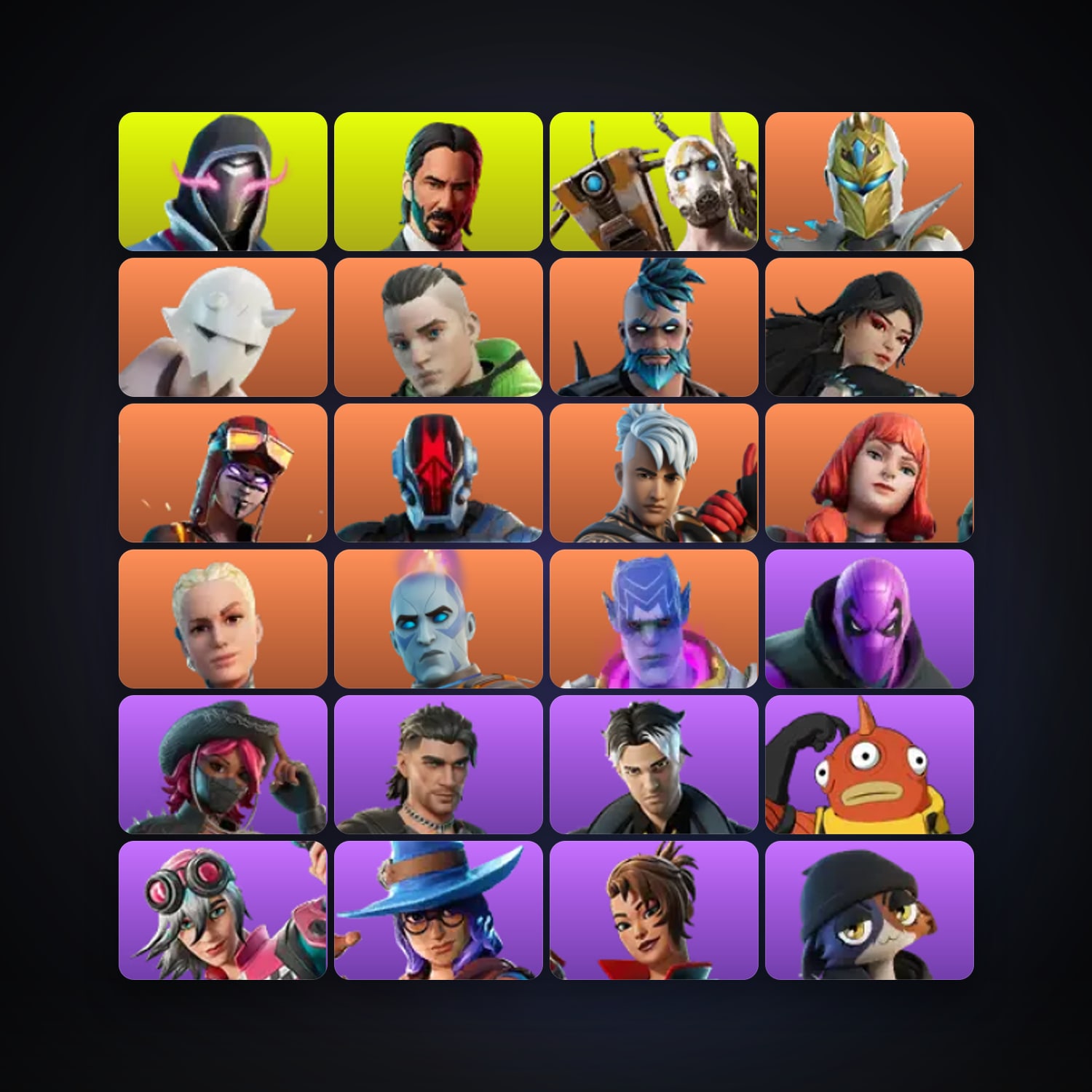 Fortnite locker — 202 skins — 900 V-Bucks — lvl 2136 — HabibiAccounts