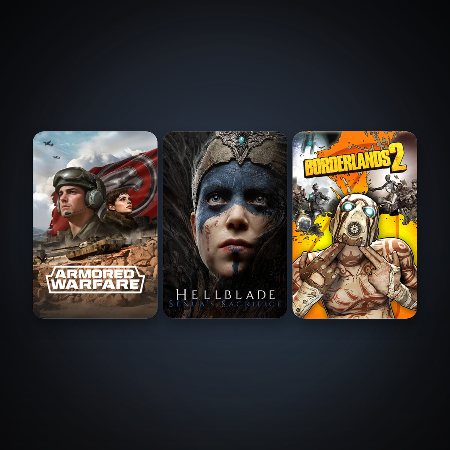 Borderlands 2 + Hellblade: Senua's Sacrifice, 6 games, clean — HabibiAccounts