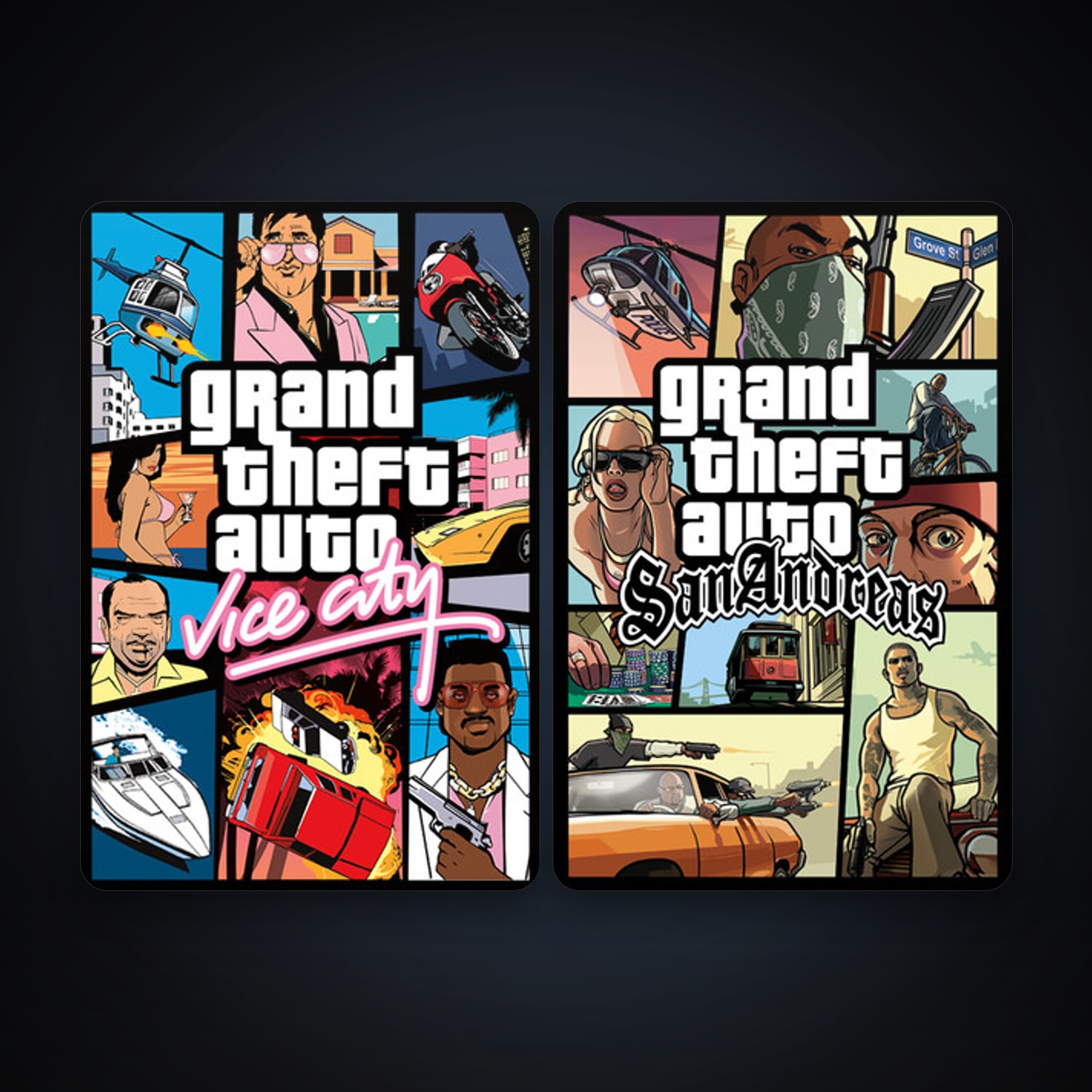 Grand Theft Auto: Vice City + Grand Theft Auto: San Andreas, 6 games, clean — HabibiAccounts