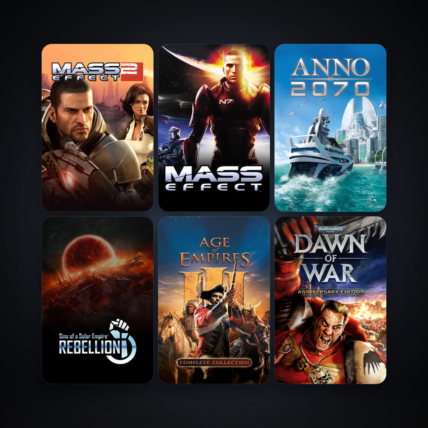 X3: Reunion + Warhammer 40,000: Dawn of War - Game of the Year Edition, 14 games, clean — HabibiAccounts