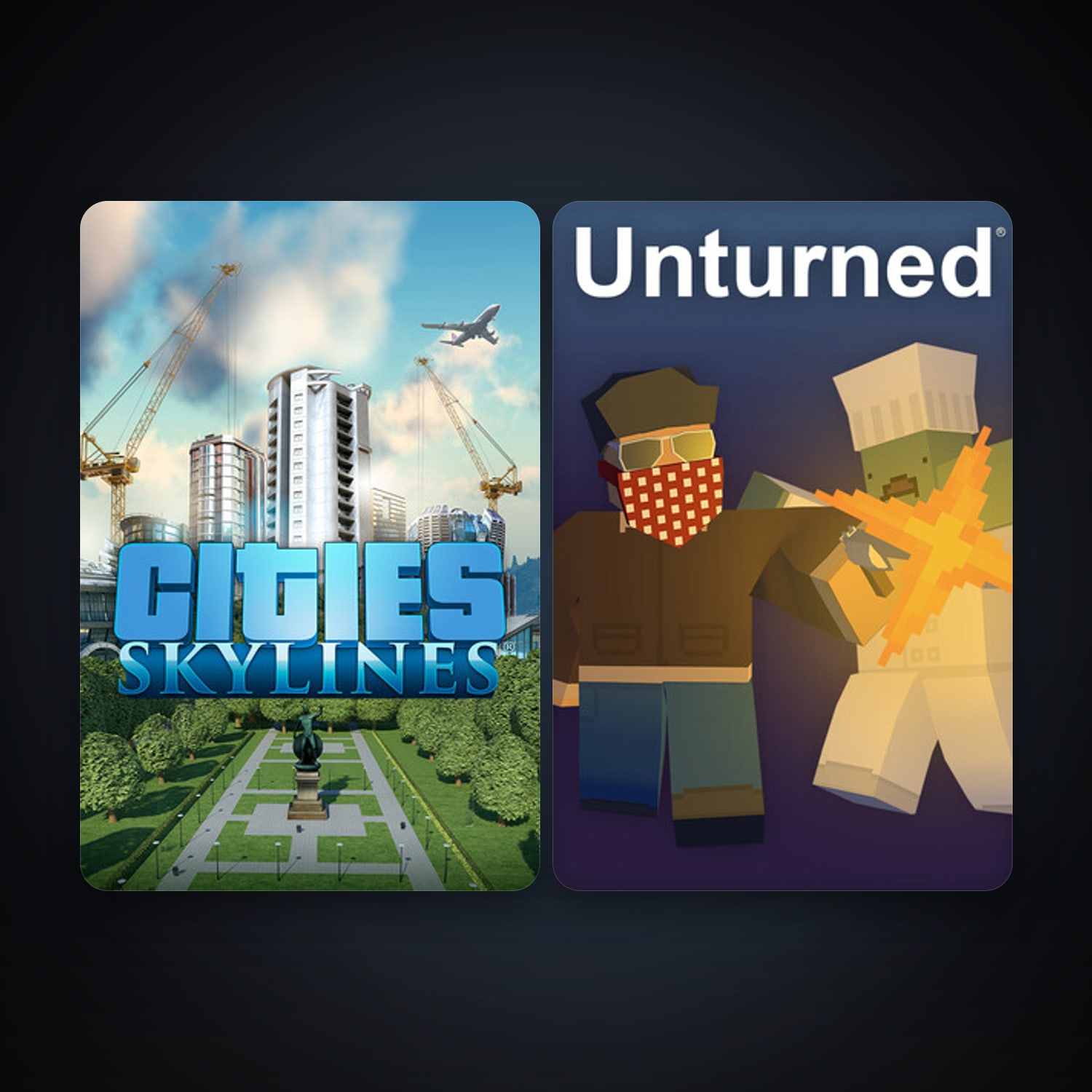 Cities: Skylines + Unturned, 2 games, clean — HabibiAccounts