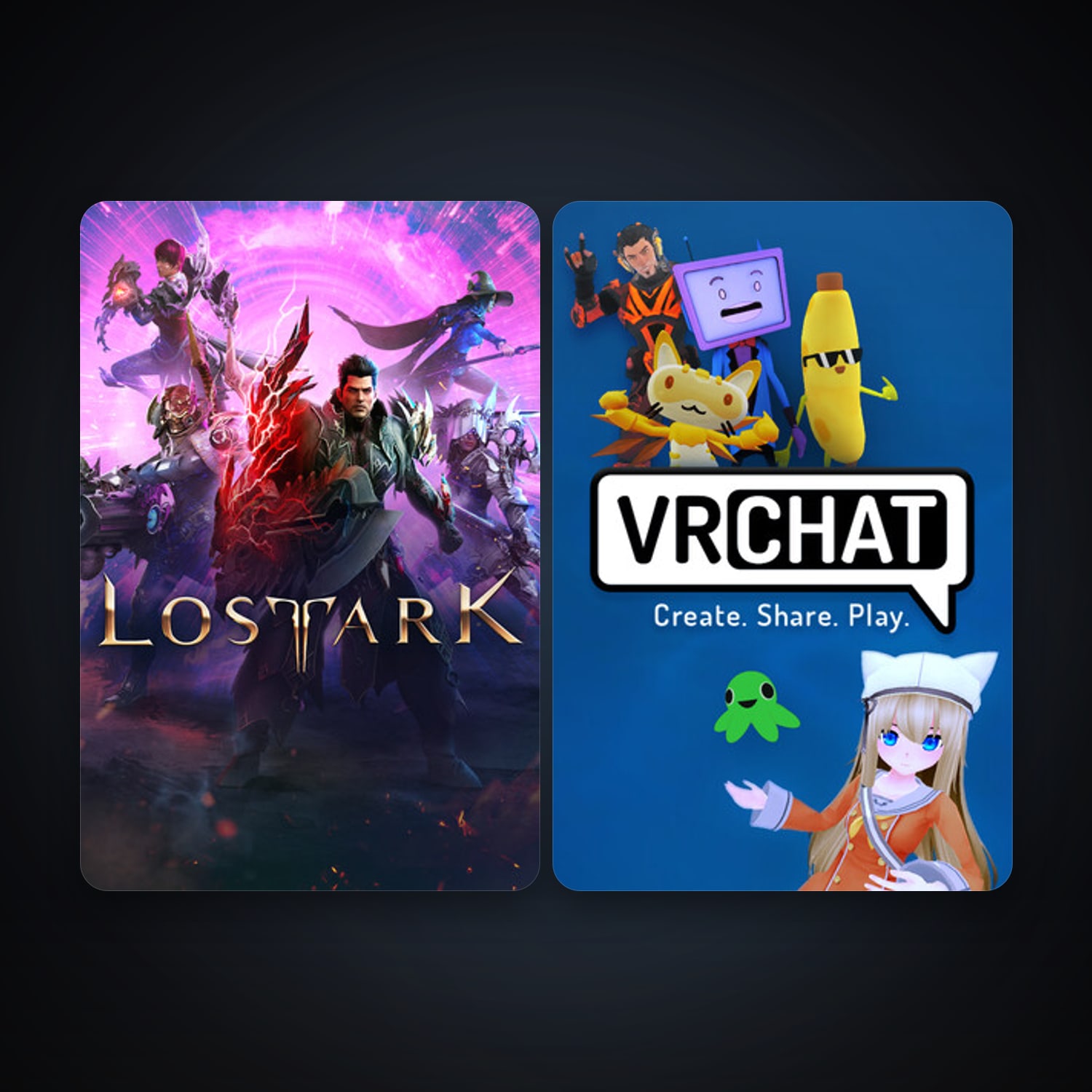 VRChat + Lost Ark, 2 games, clean — HabibiAccounts