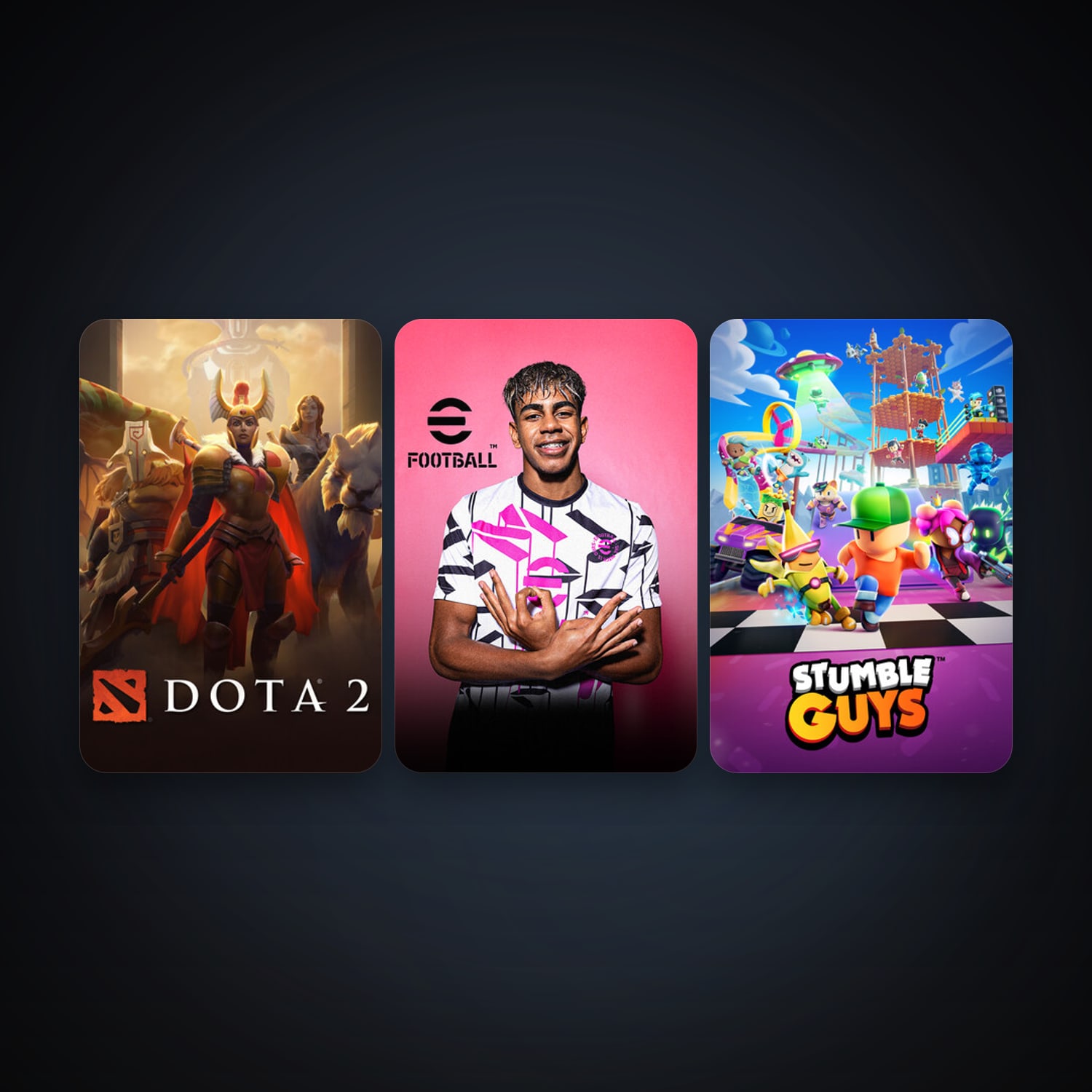 Dota 2 + eFootball 2024, 4 games, clean — HabibiAccounts