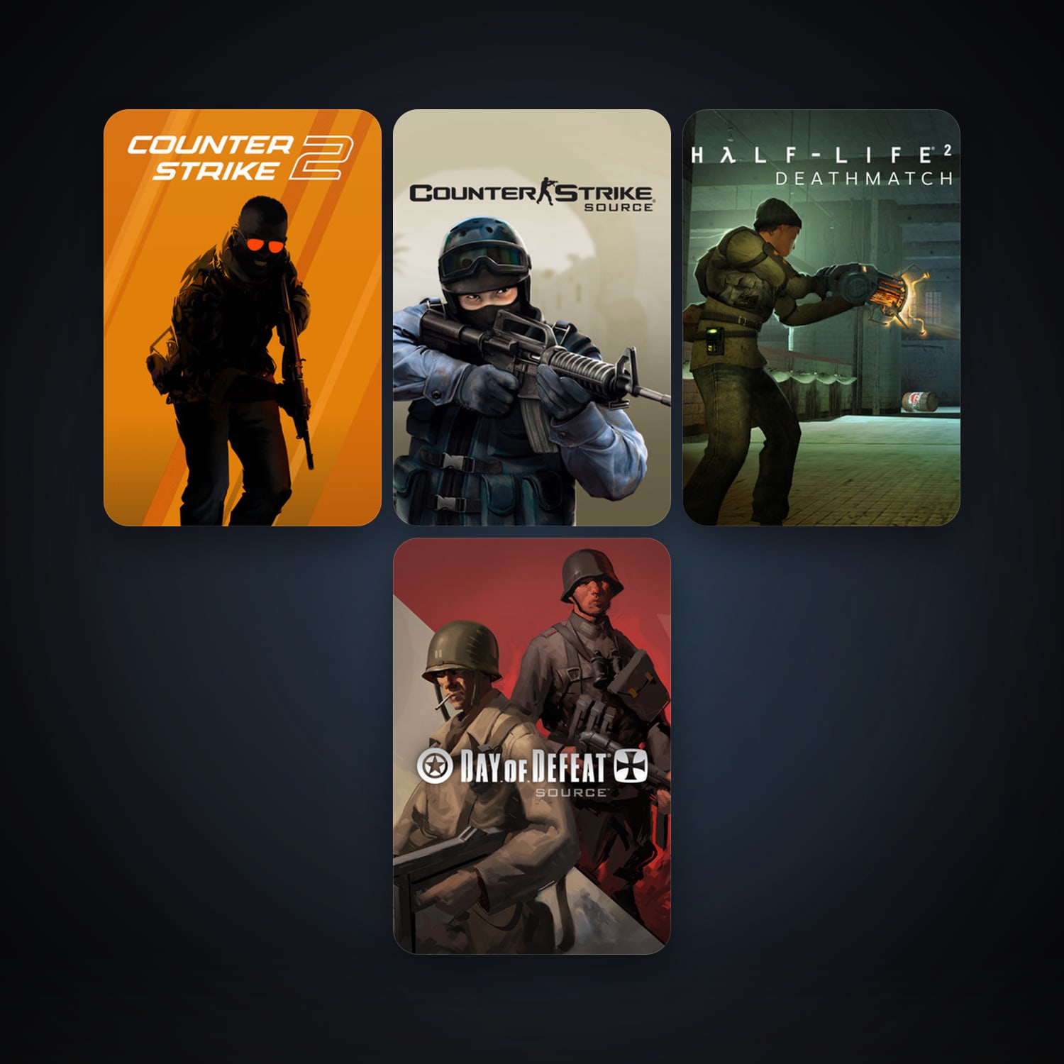 Counter-Strike: Source + Day of Defeat: Source, 4 games, clean — HabibiAccounts